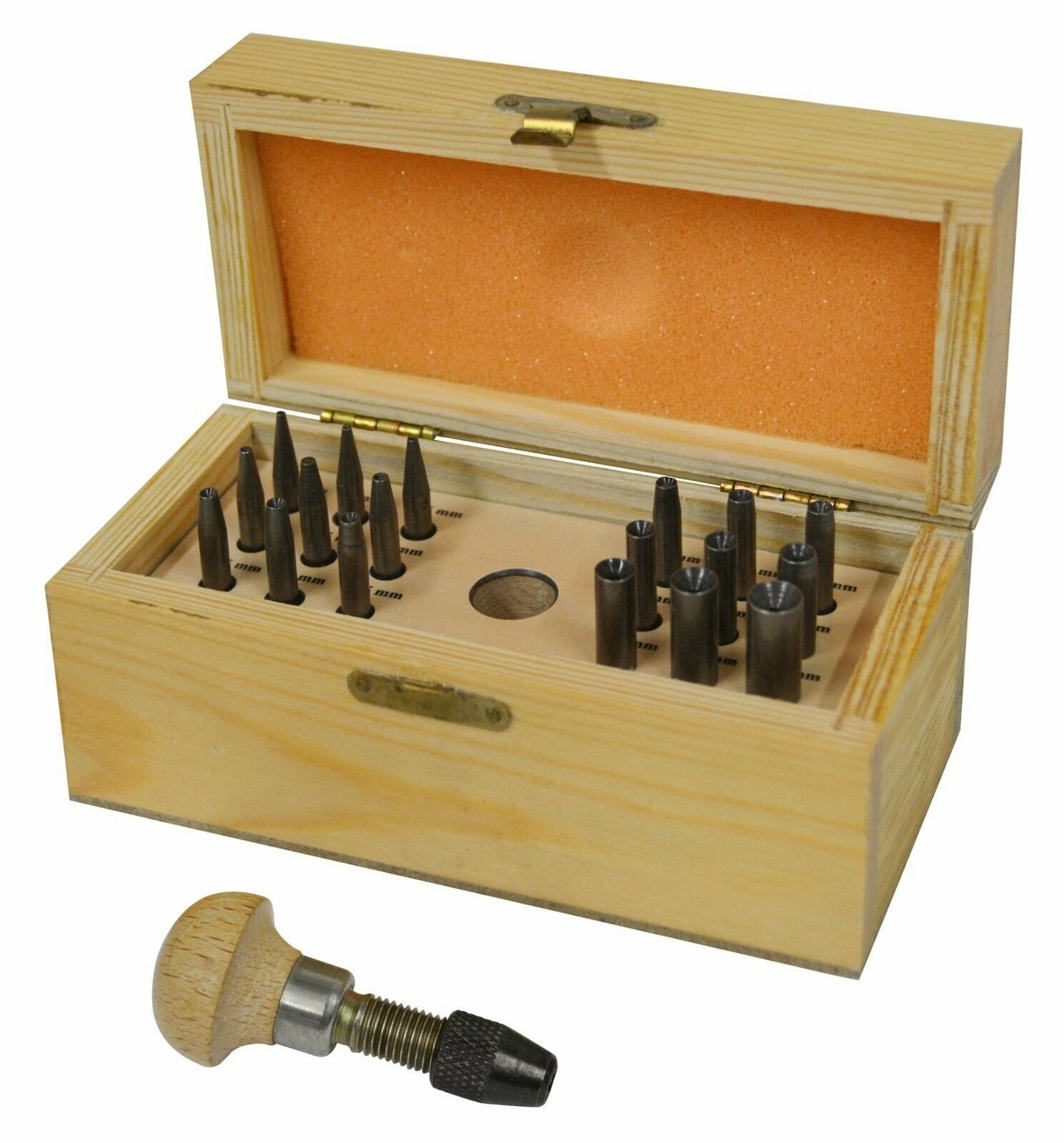 18 Piece Stone Setting Prong Pushing Punch Concave Jewelry Making Burnisher Set