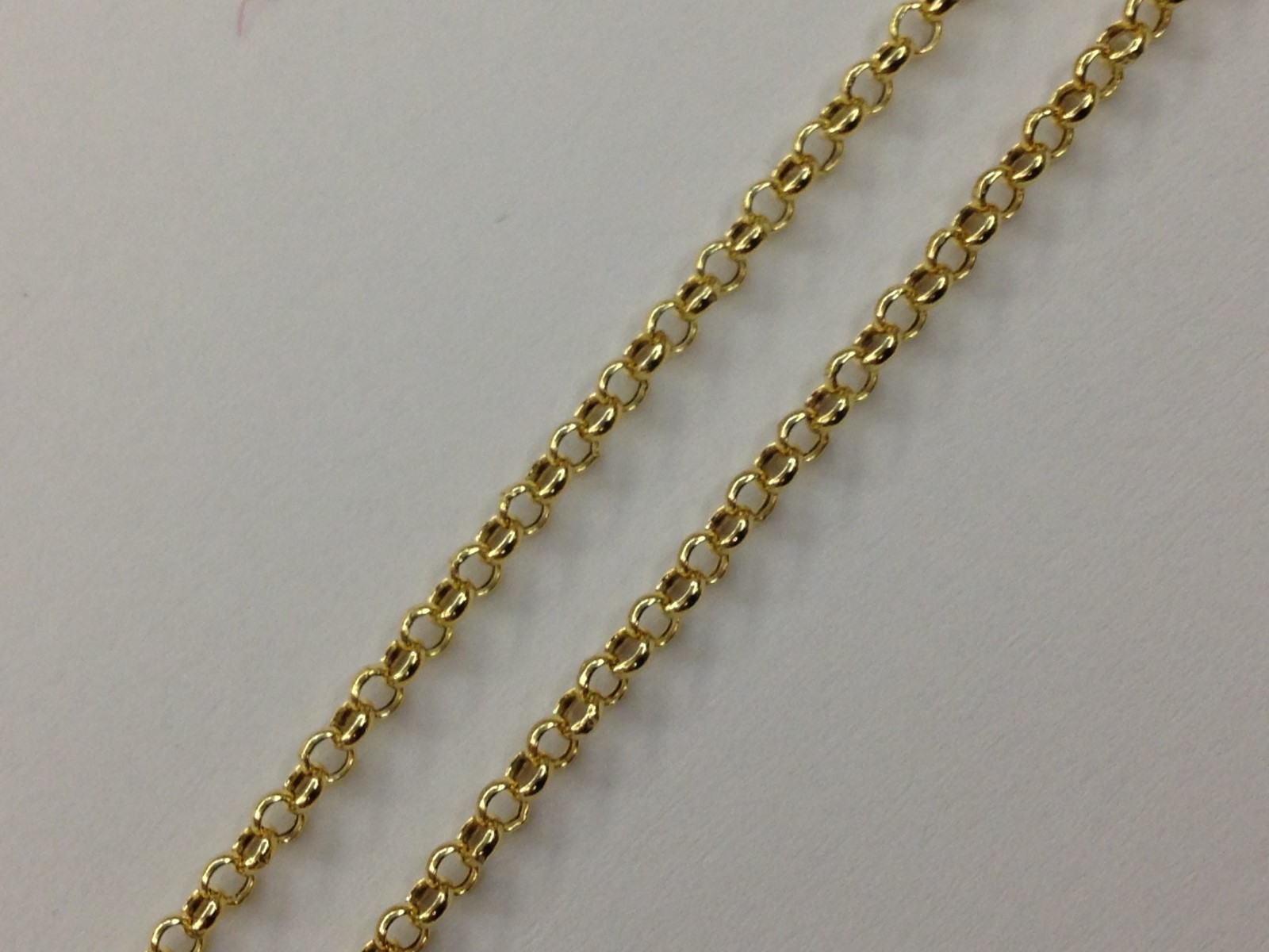 14k Yellow Gold Round Cable ROLO Link Pendant Chain/Necklace 18″ 2.3mm 2.9 grams