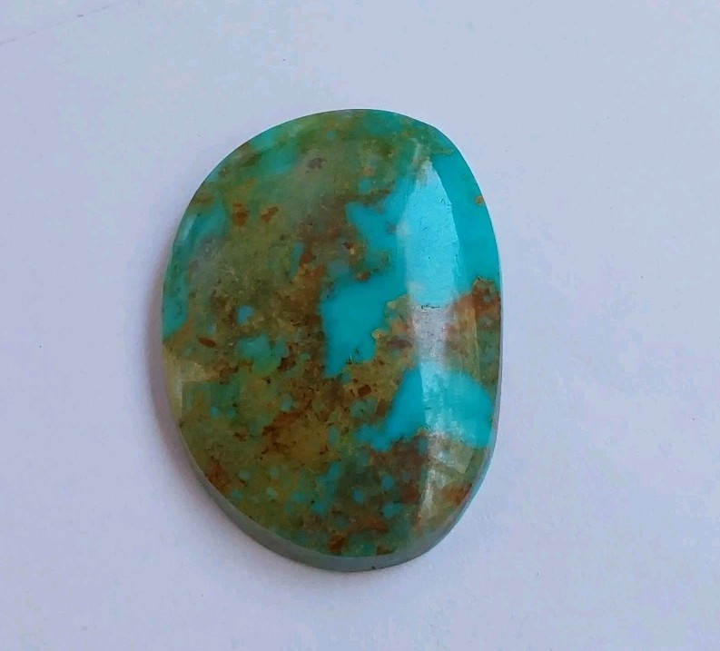 Natural Bisbee Turquoise 38 Carat Cabochon Sky Blue & Brown No Backing #13