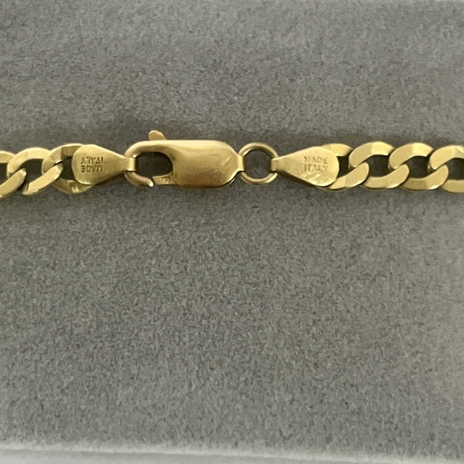 14k Yellow Gold Flat Cuban Link Bracelet