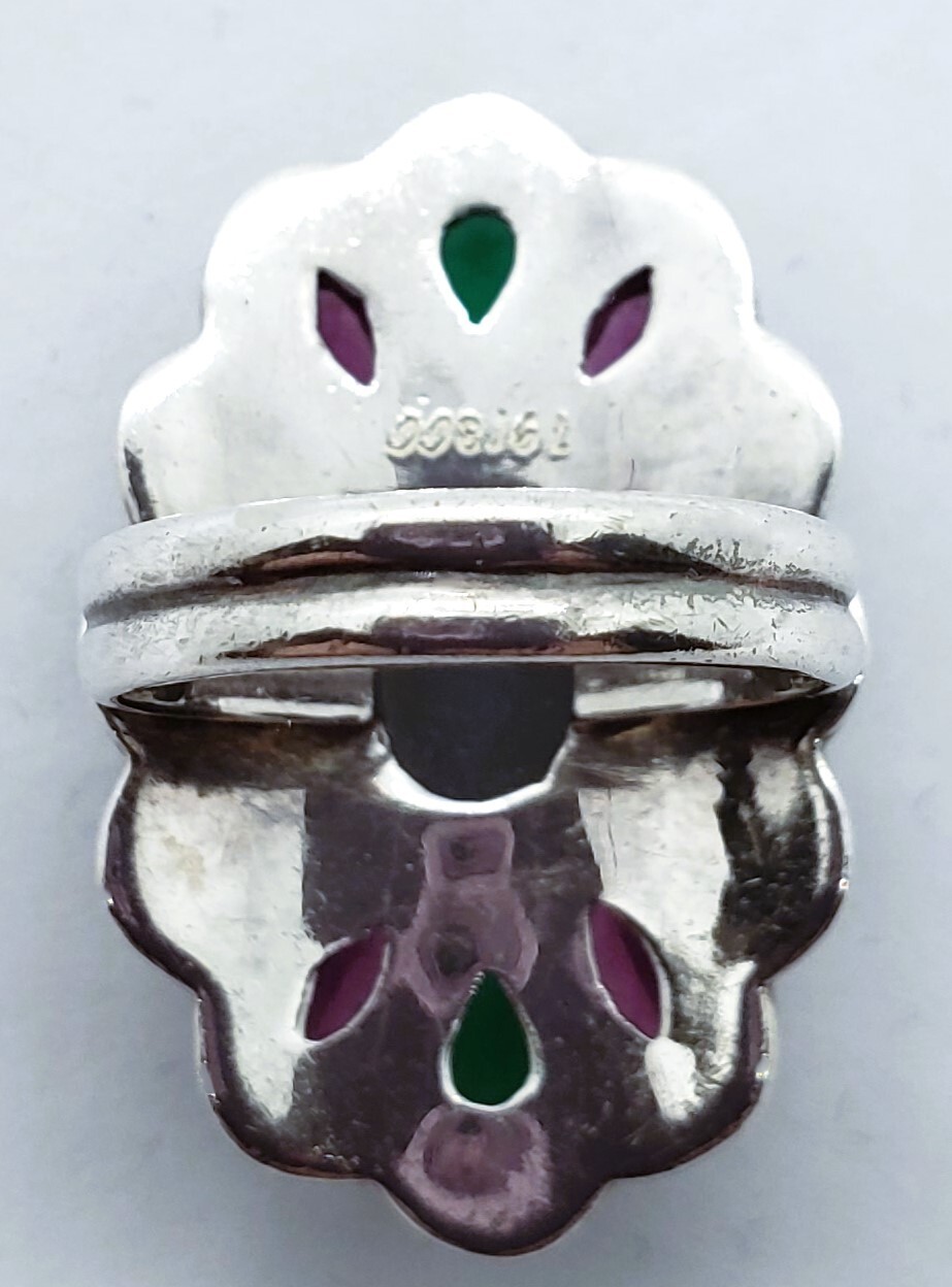 Nicky Butler Ring Size 7 Druzy Citrine Amethyst Topaz Quartz Sterling 990