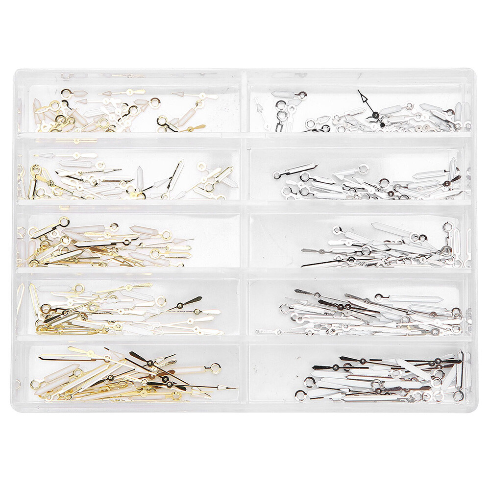 250Pcs Mixed Hour Minute Second Watch Hands Watchmakers Repair Spares Parts Tool