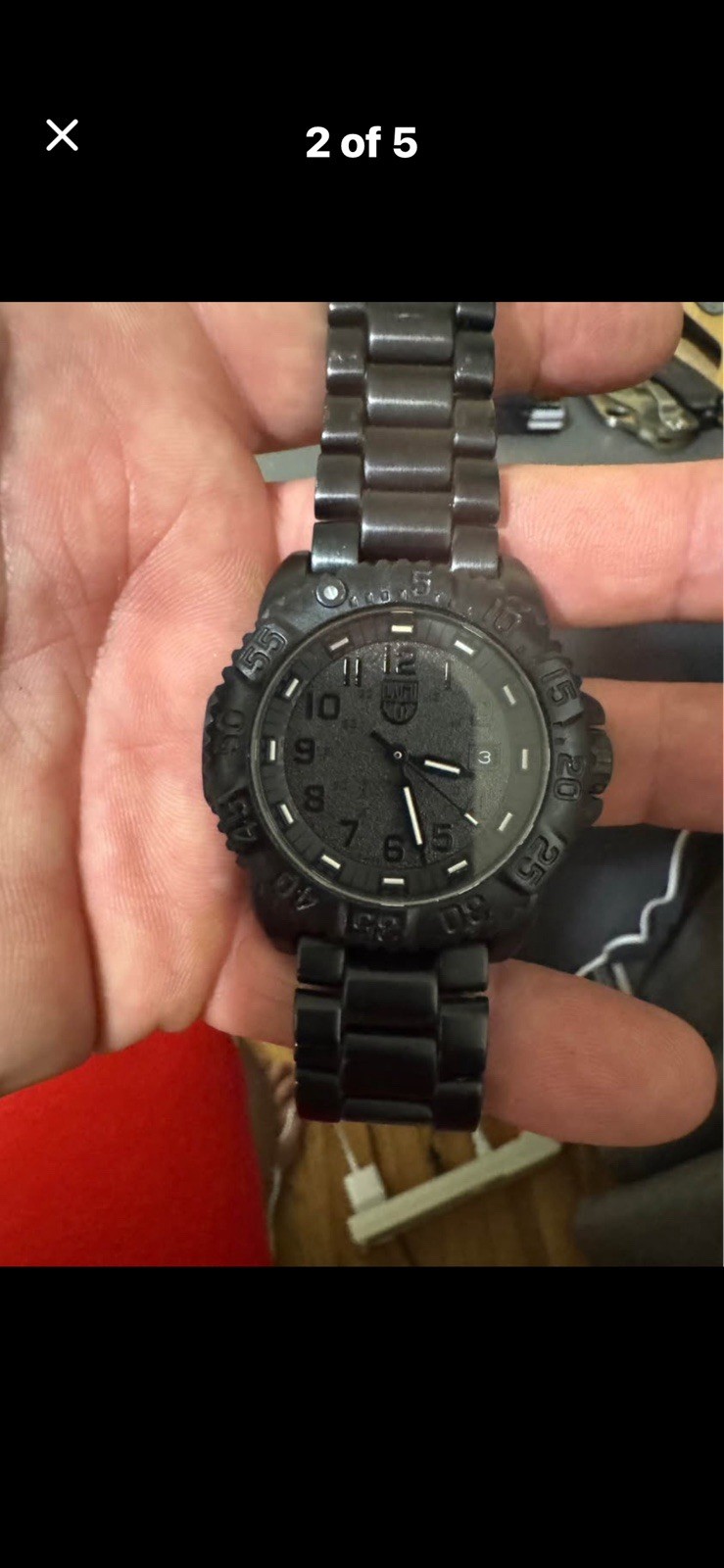 Luminox Men’s Navy Seal Blackout 3150 Stainless Steel