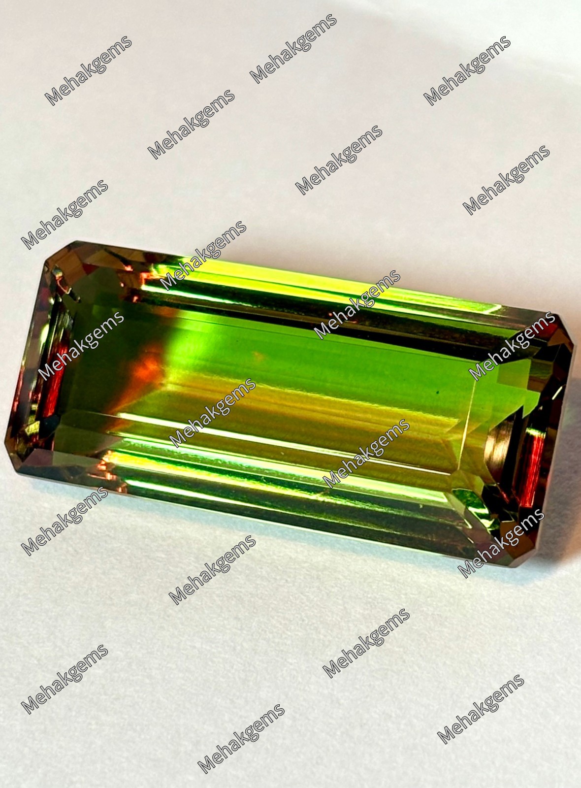 56 Carat Color Shift Zultanite Baguette Gemstone, Custom Ring Pendant Stone