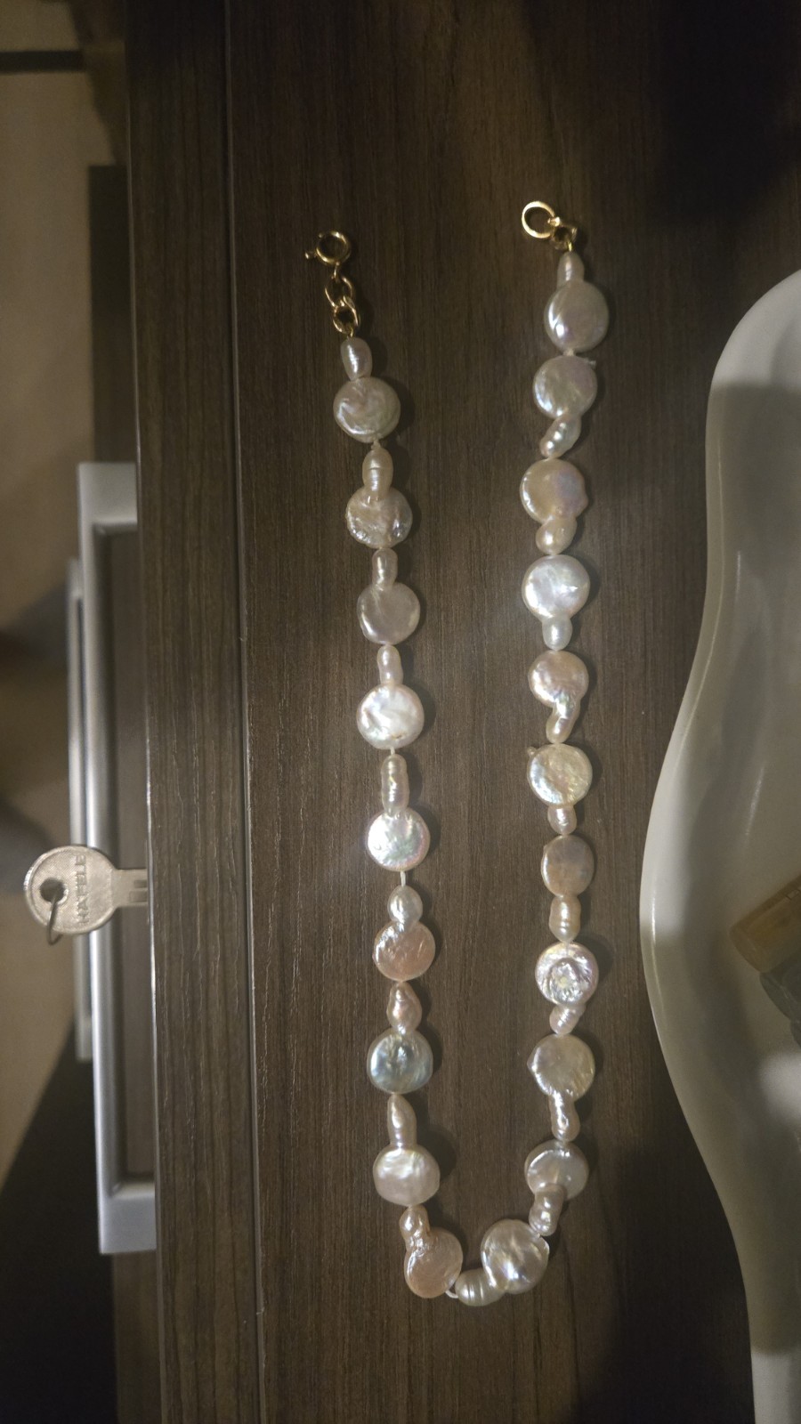 Irridescent Baroque Style Fresh Water Pearl Necklace