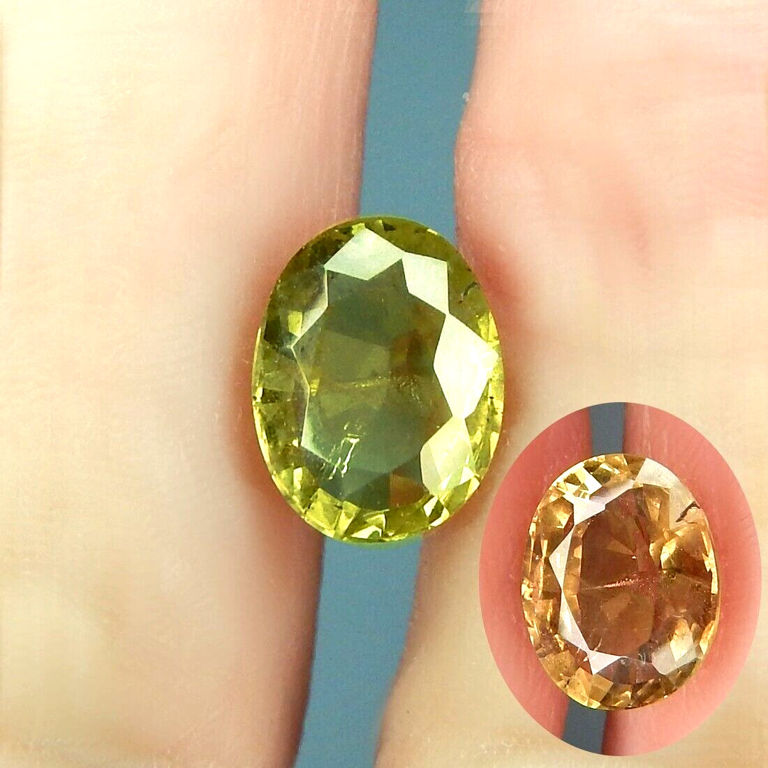 2.3ct Color Change Chrysoberyl VVS Yellow to Orange Natural Mined Unheated Oval