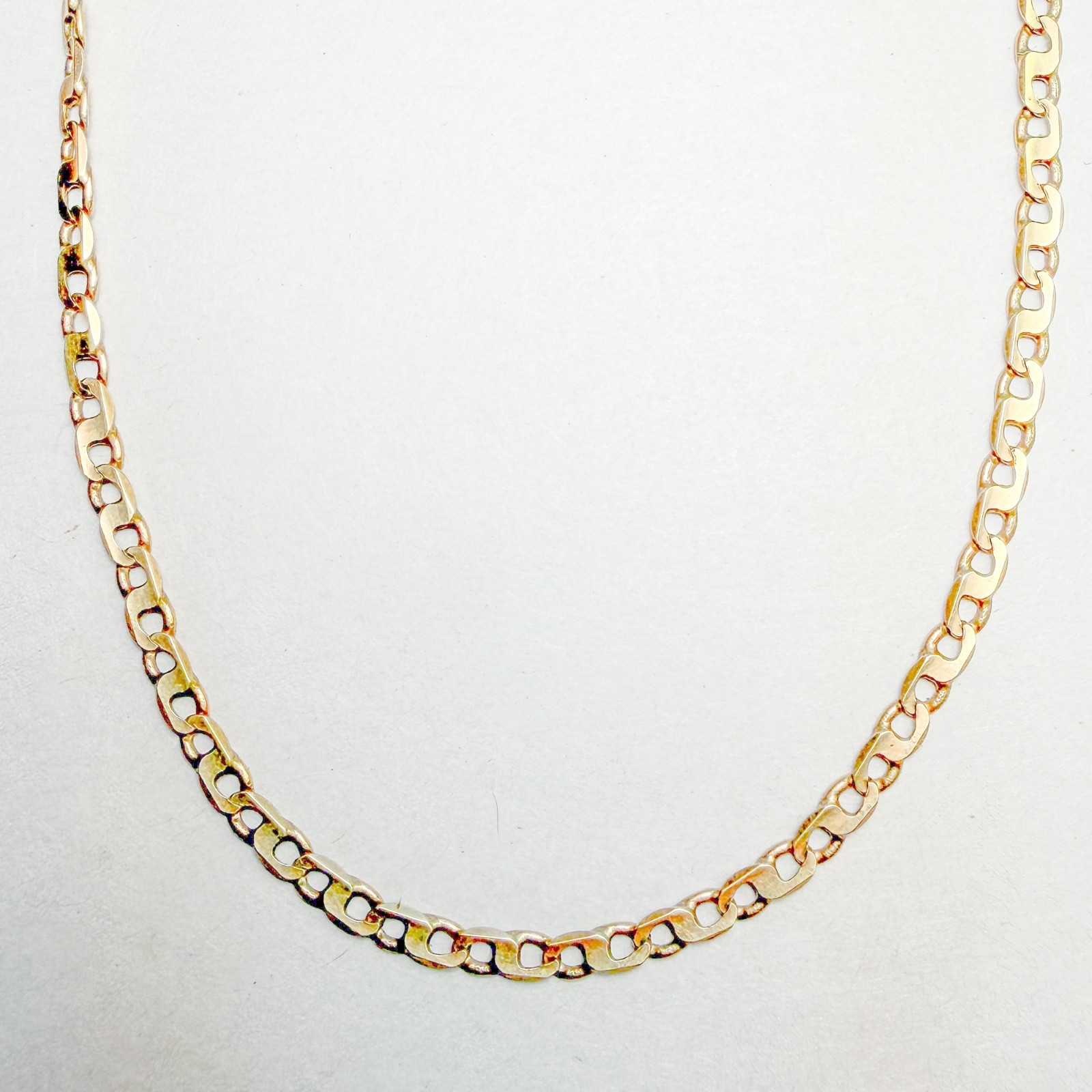 18K Yellow Gold Mariner Anchor Chain Necklace Solid Made in Italy 13.3g 25in 3mm