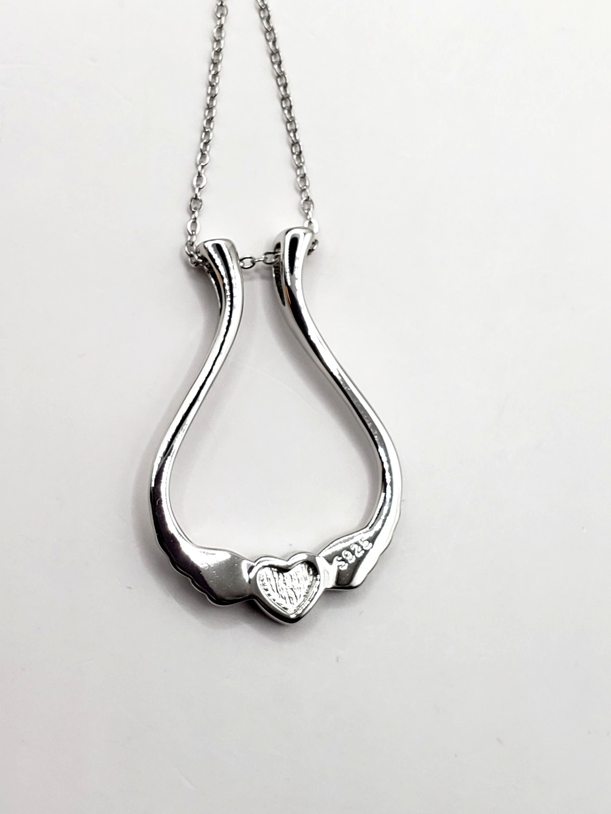 925 Sterling Silver Heaven Angel Wings Blue Arch Necklace & Earrings
