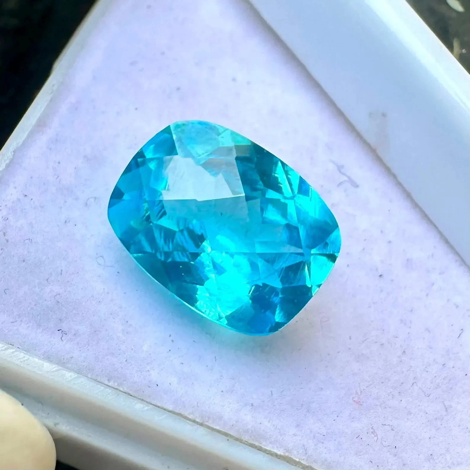 Natural Certified Neon Blue Paraiba Tourmaline 10.40 Ct Cushion Cut Loose Gems A