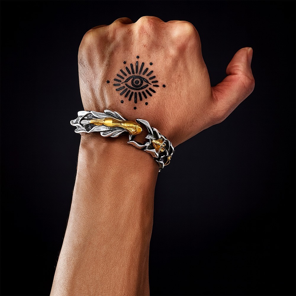 Fashion Hip Hop Dragon Chain Bracelet Punk Retro Men’s Jewelry Gift Accessory