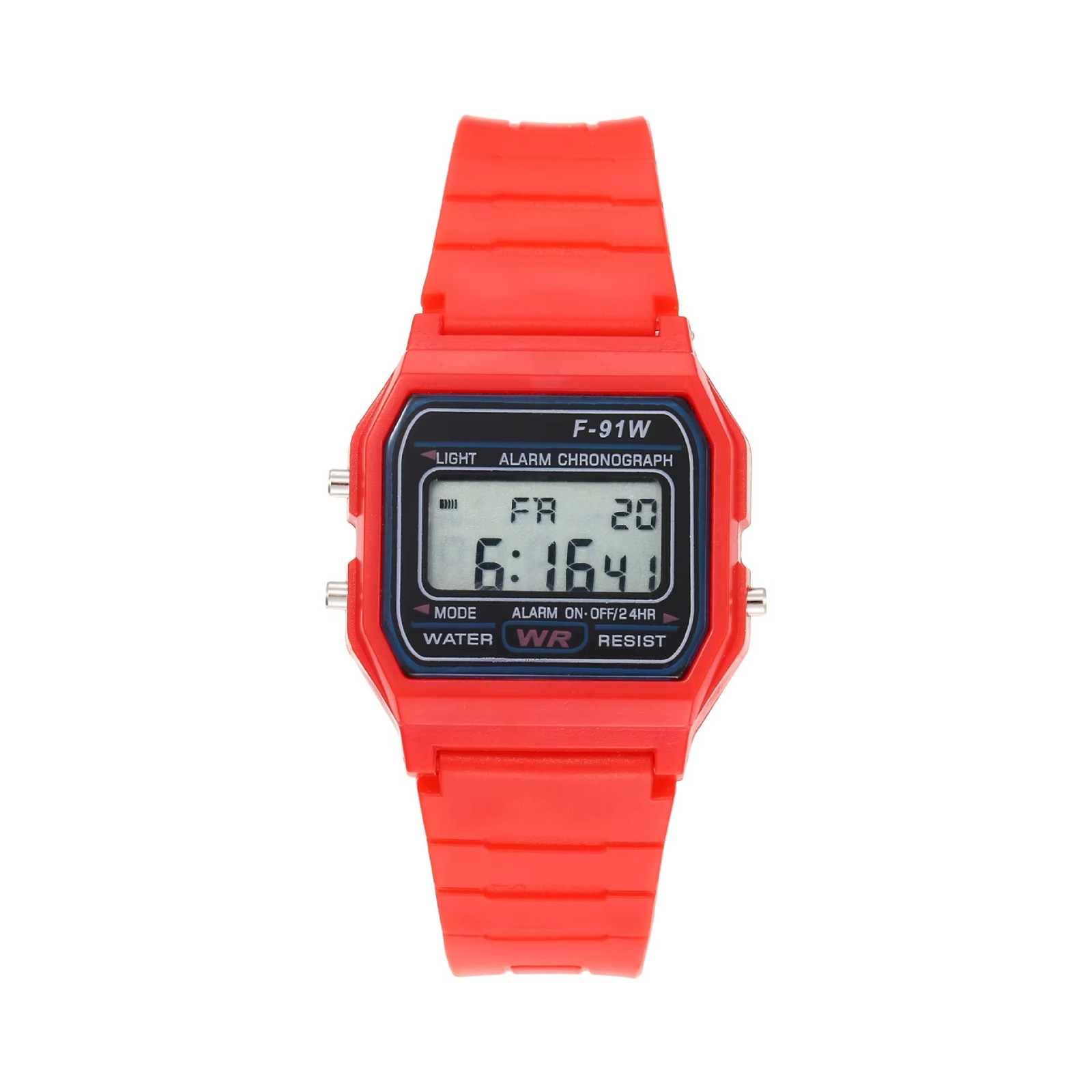Kids Digital LED Sports Watch Alarm Stopwatch Rubber Strap F91W Style