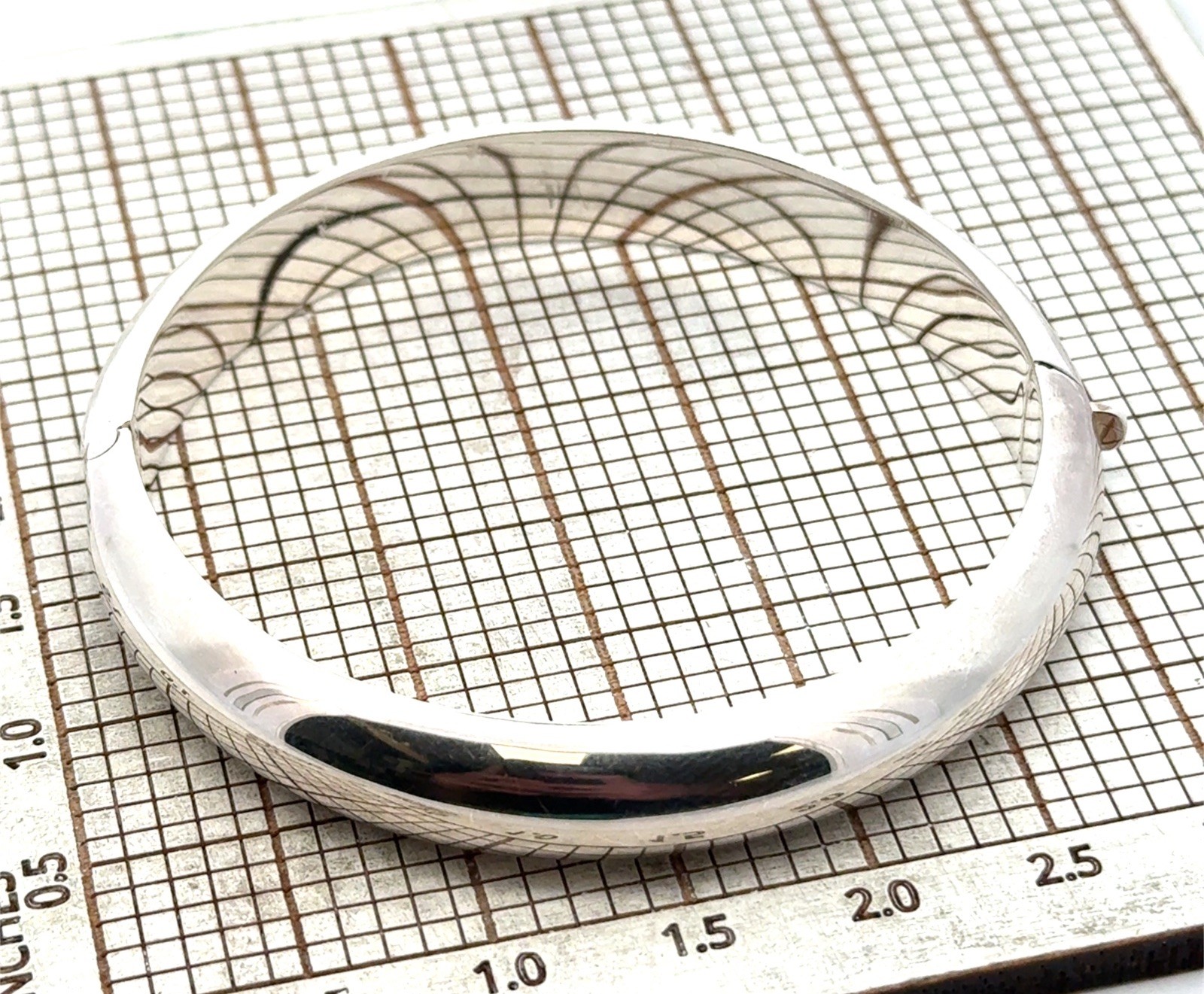 7.5” x 11mm 925 Sterling Silver Hinged Bangle Bracelet, 20.6g