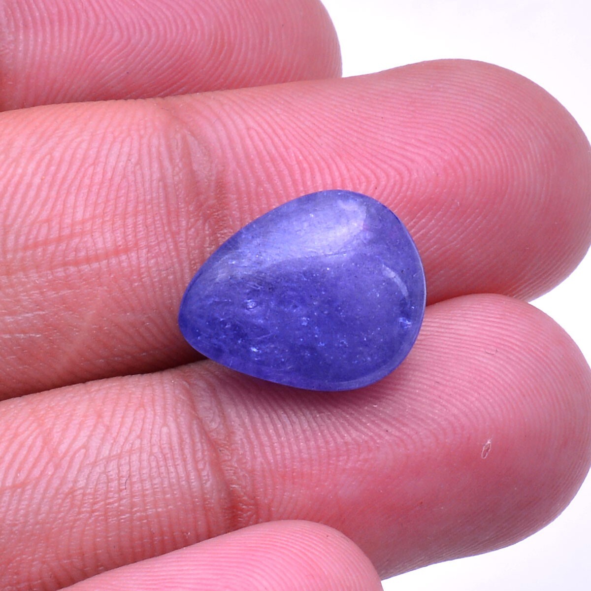 13.90 Cts Certified Natural Tanzanite Untreated Pear Cabochon 15mm*12mm Gemstone