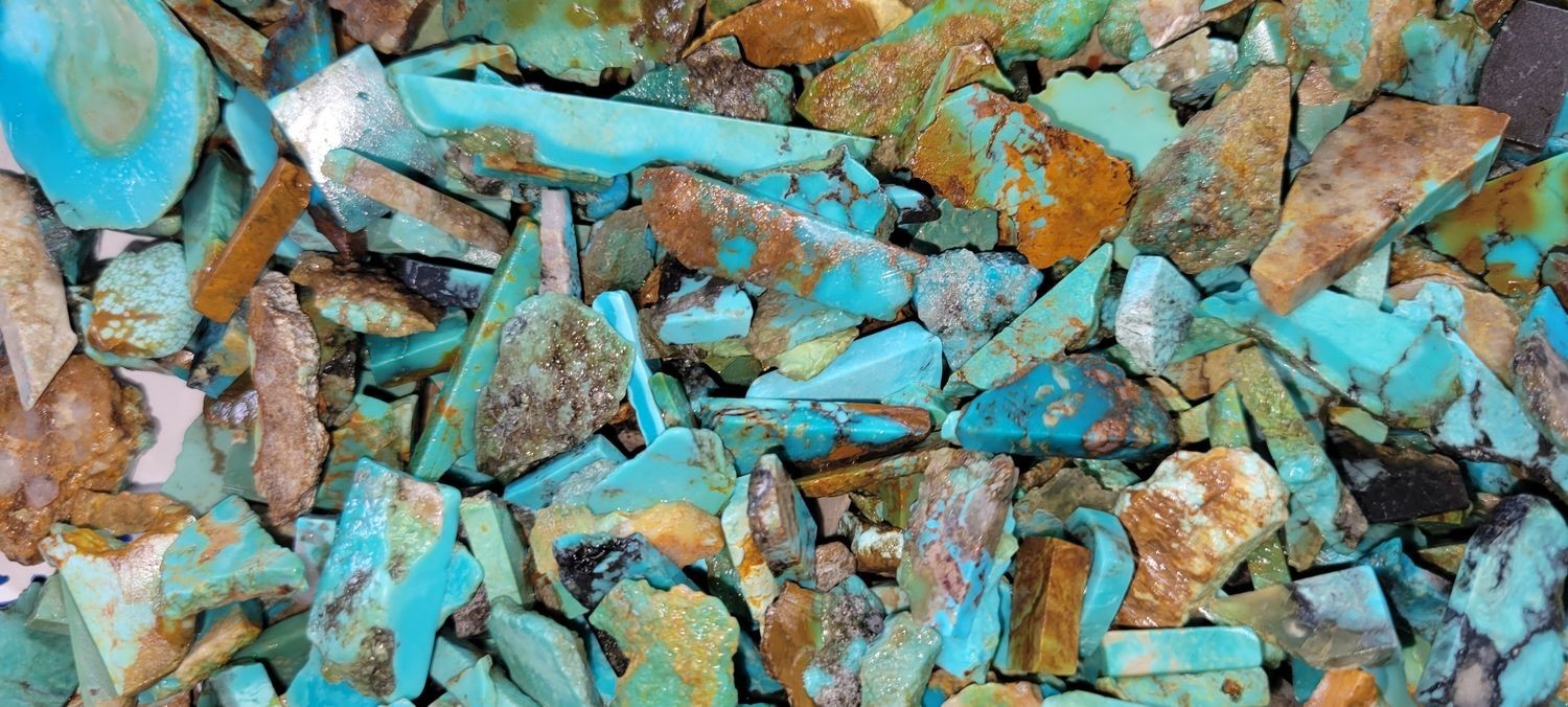 Vibrant Natural Stabilized Turquoise Mini Slabs Random USA Mines 50 Grams
