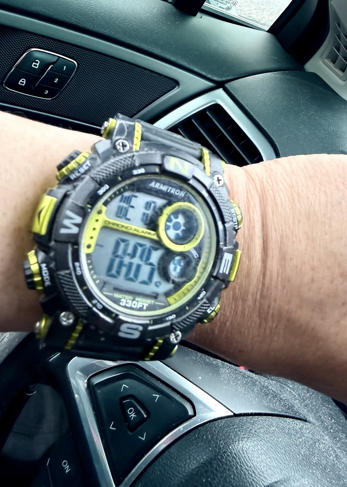 Armitron Men’s All Sport Digital Watch 40/8249 Black Lime 330ft Water Resistant