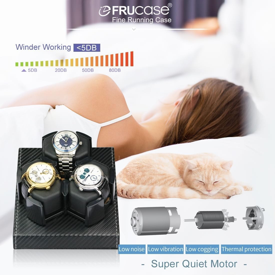Elegant USB Powered Watch Winder with Super Silent Motor – Keeps Watches Wound
