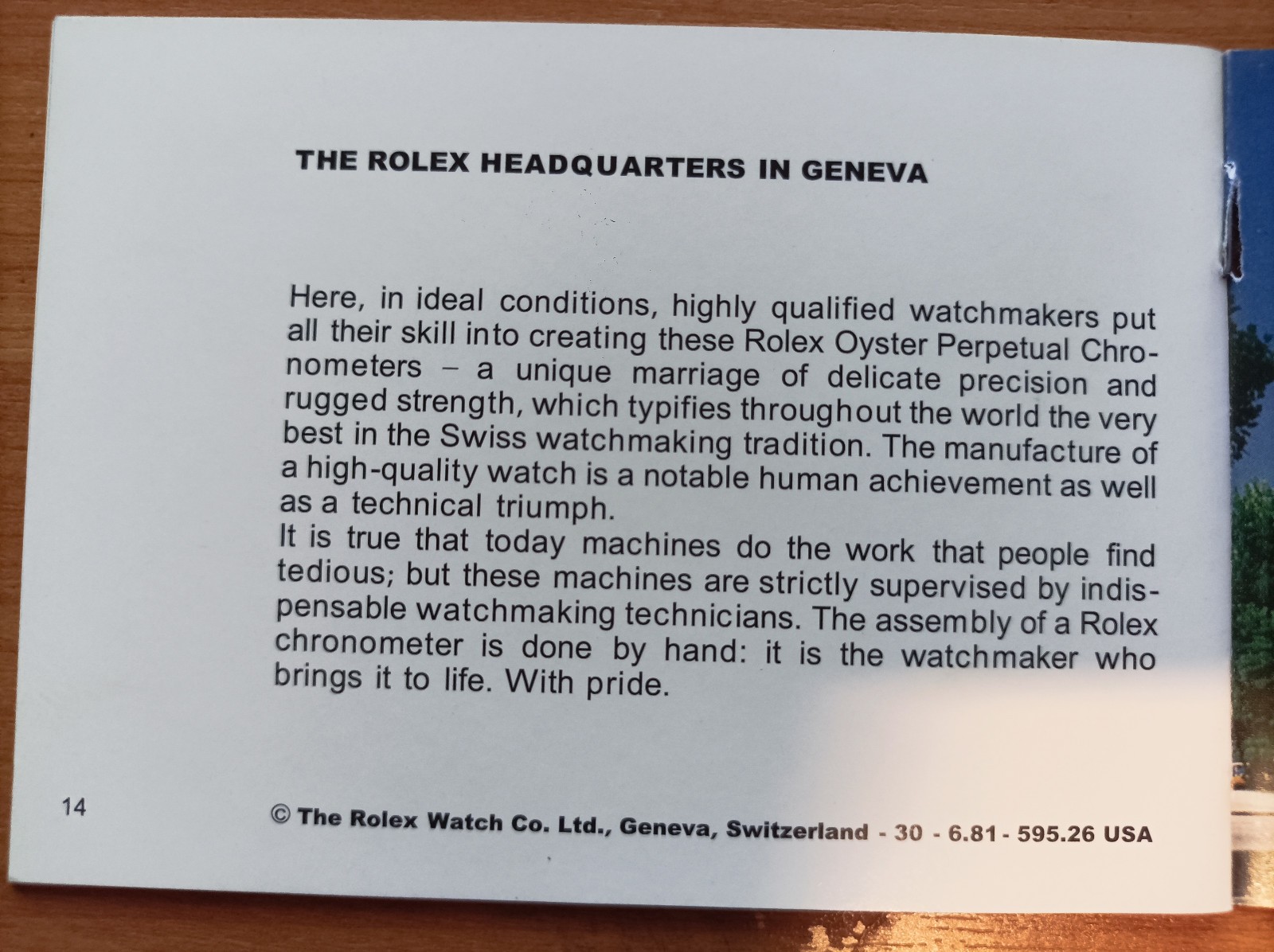 Rolex GMT-Master Manual Booklet english USA 1981 good condition