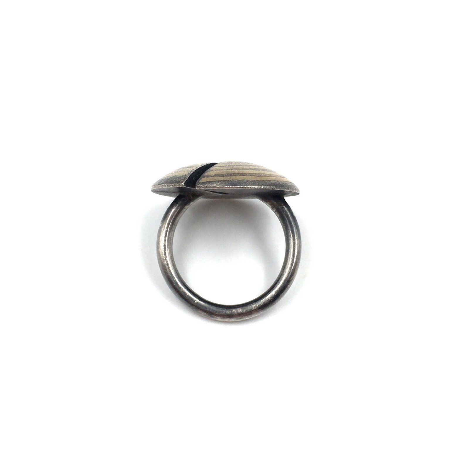 925 Silver Ring Scandinavian Designer Jewellery Round Spiral 17.2mm / 54