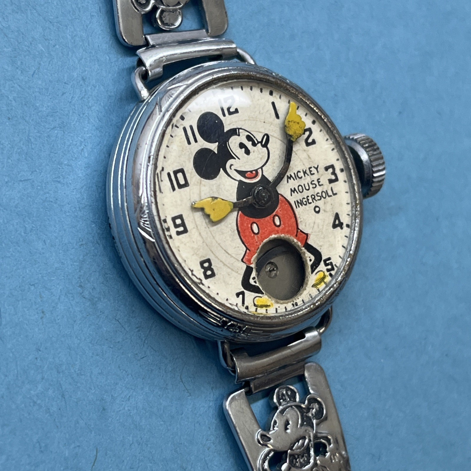 Rare Original 1933 Ingersoll Mickey Mouse Wrist Watch Disney Spares Repair