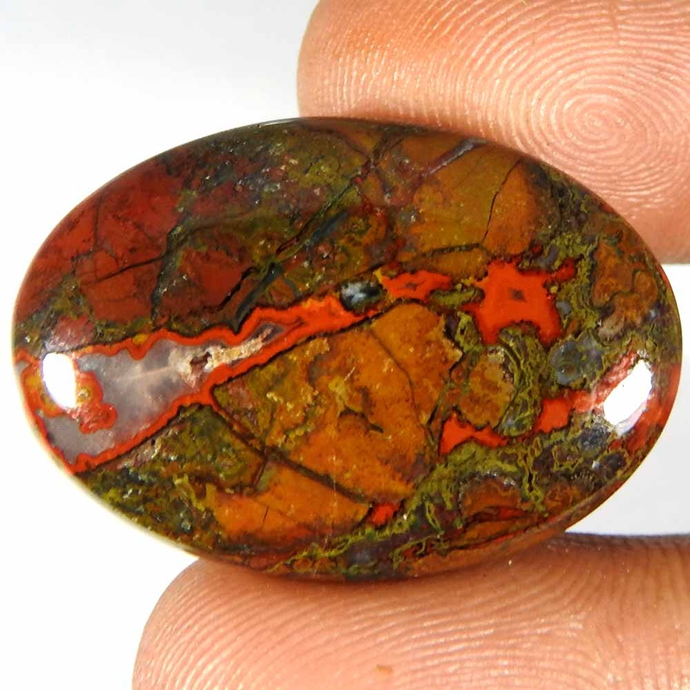 30.75 Ct Natural Morocco Seam Agate Oval Cabochon Loose Gemstone