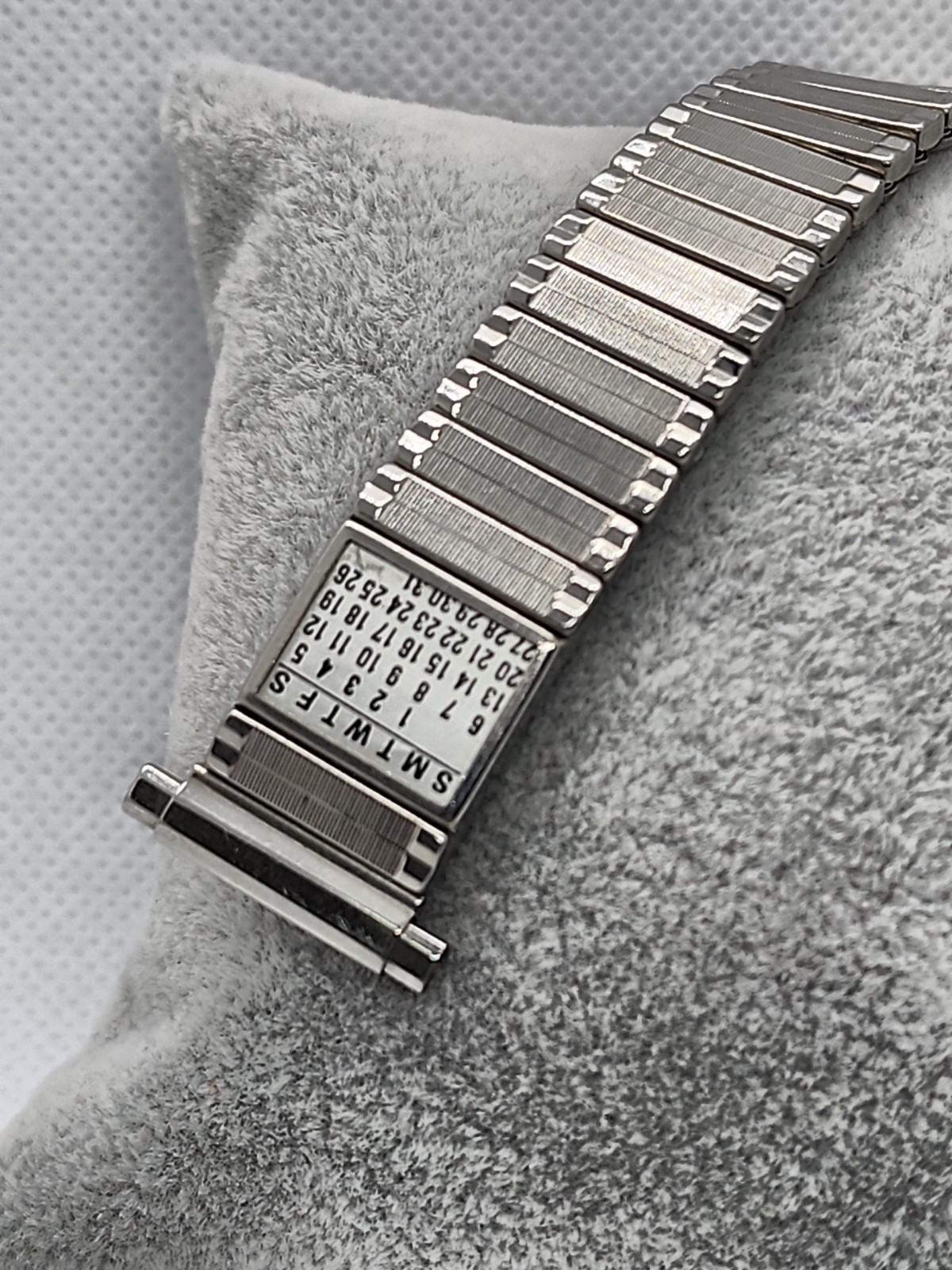 Vintage NOS Brite Calendar Expansion Watch Band-Stainless W/17-21mm Straight End