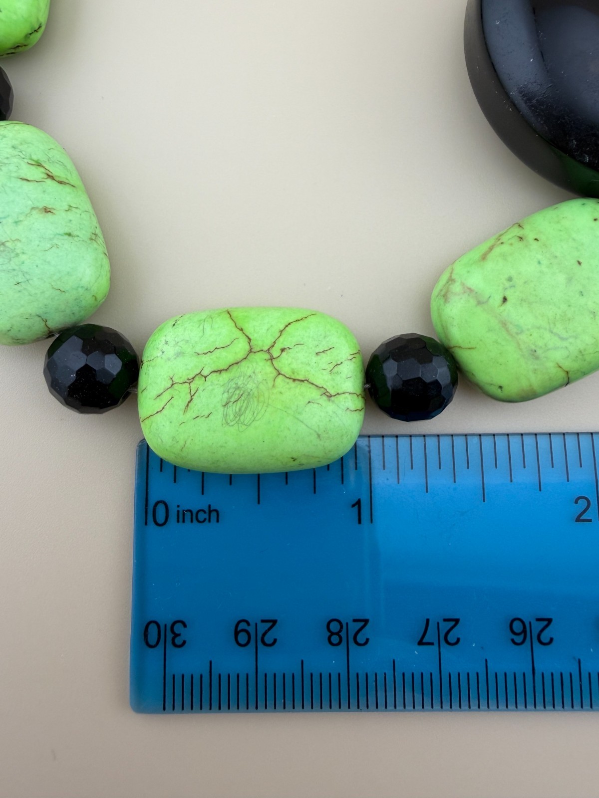 Estate Green Stone Bead Necklace Tests Jadeite/Spinel On Presidium Agate Pendant