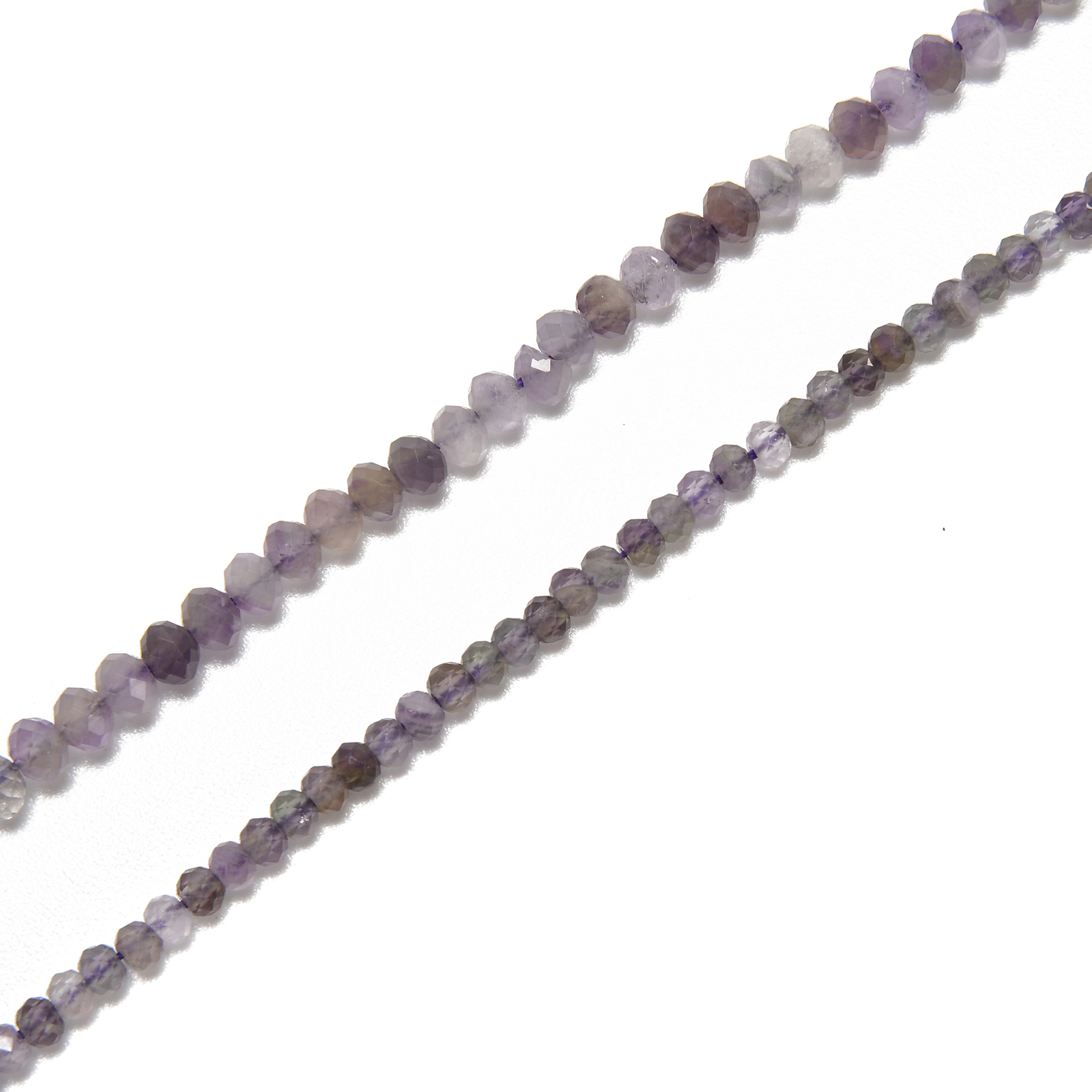 Natural Multi Color Amethyst Faceted Rondelle Beads 2x3mm 3x4mm 15.5” Strand