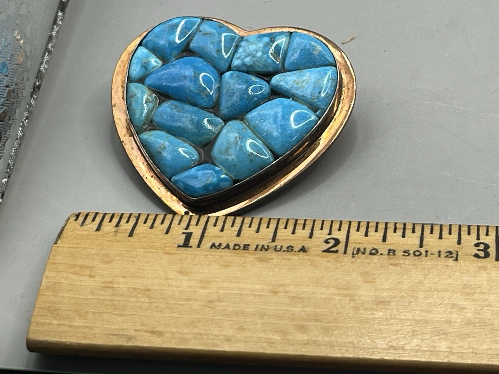 Jay King DTR Blue Basin Kingman 925 Turquoise Heart Pendant Enhancer