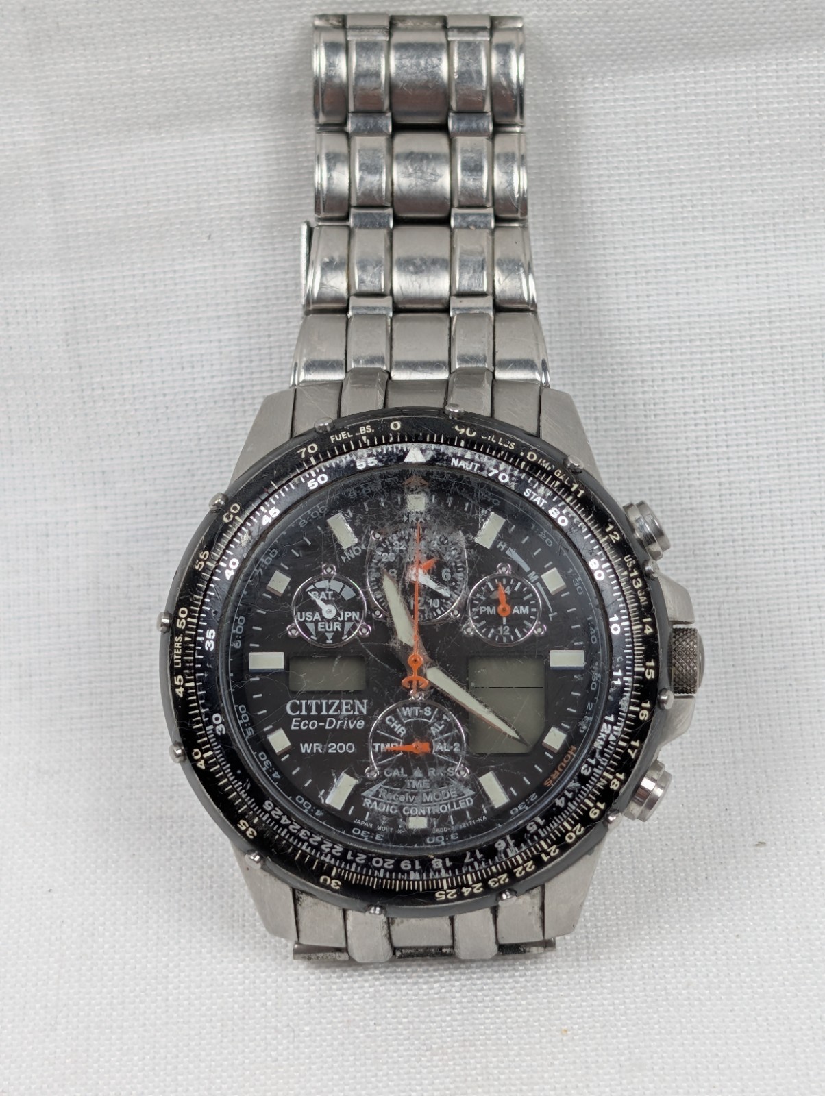 Citizen Skyhawk C650-Q02128 Eco-Drive Chronograph Ana-Digi Men’s Watch READ