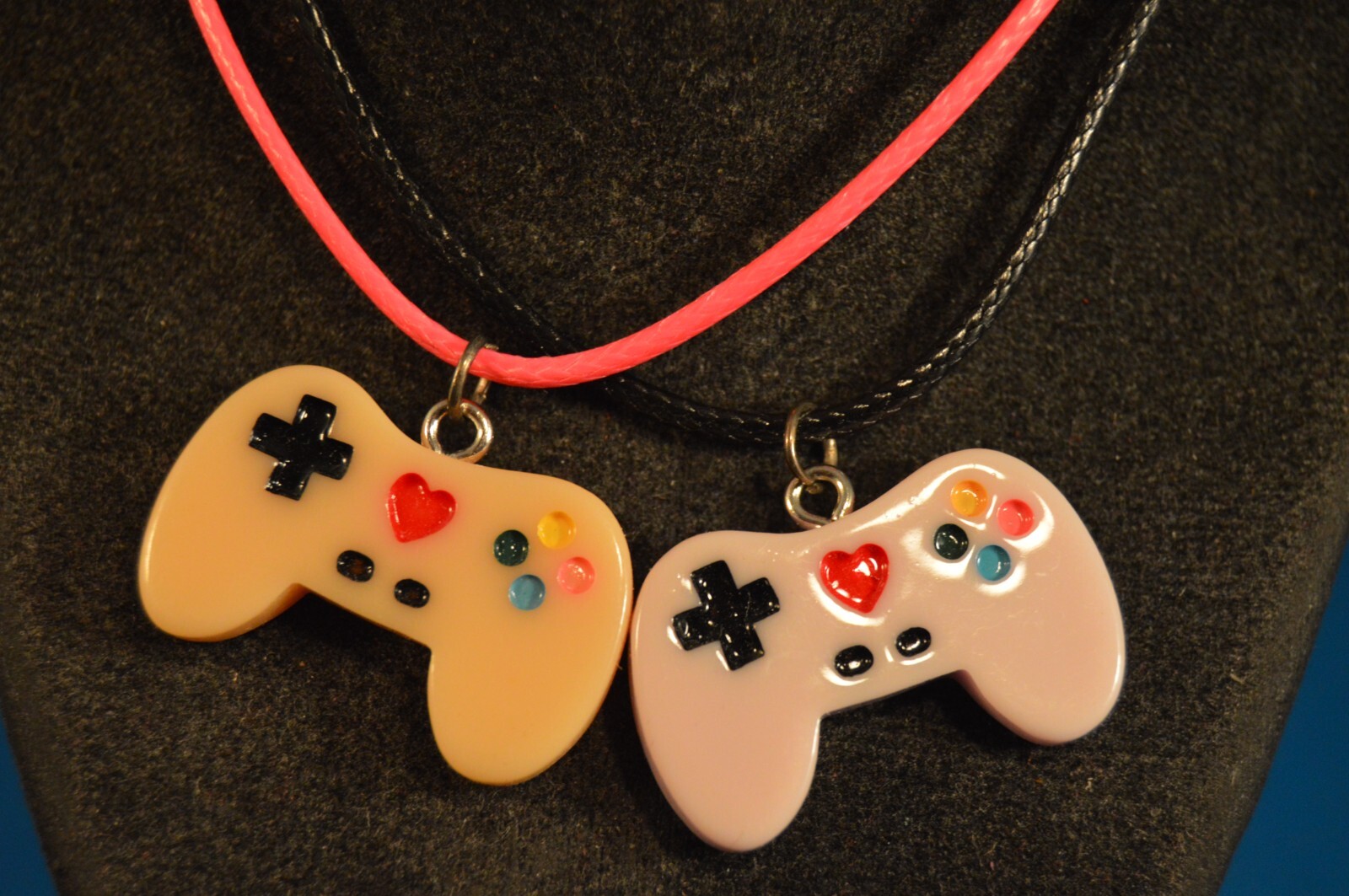 Lot of 2 CHARM NECKLACES Video Game Controllers NEW Fashion Jewelry USA SELLER A