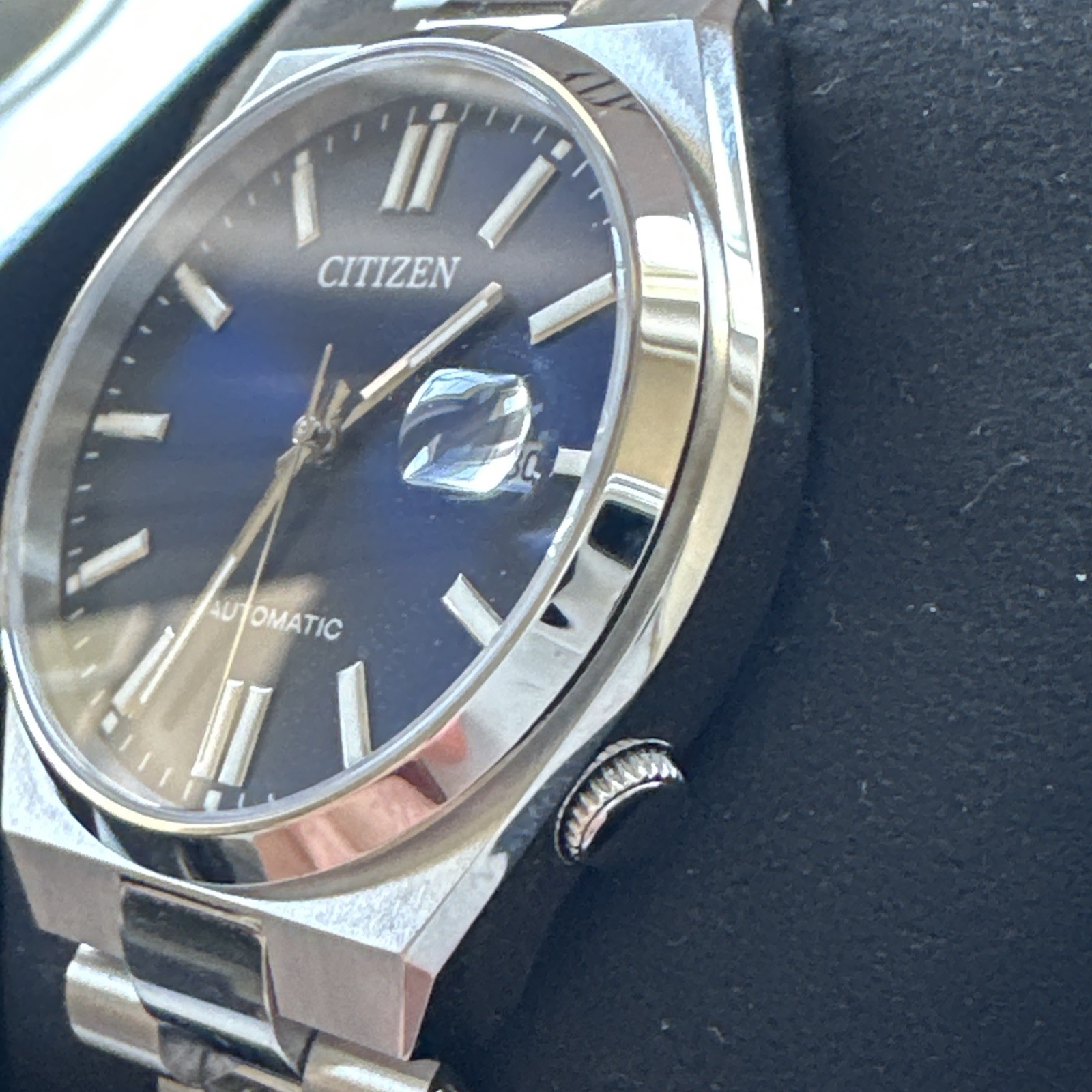 Citizen Unisex’s Tsuyosa Date Window Silver Automatic Watch 37MM NJ0200-50M