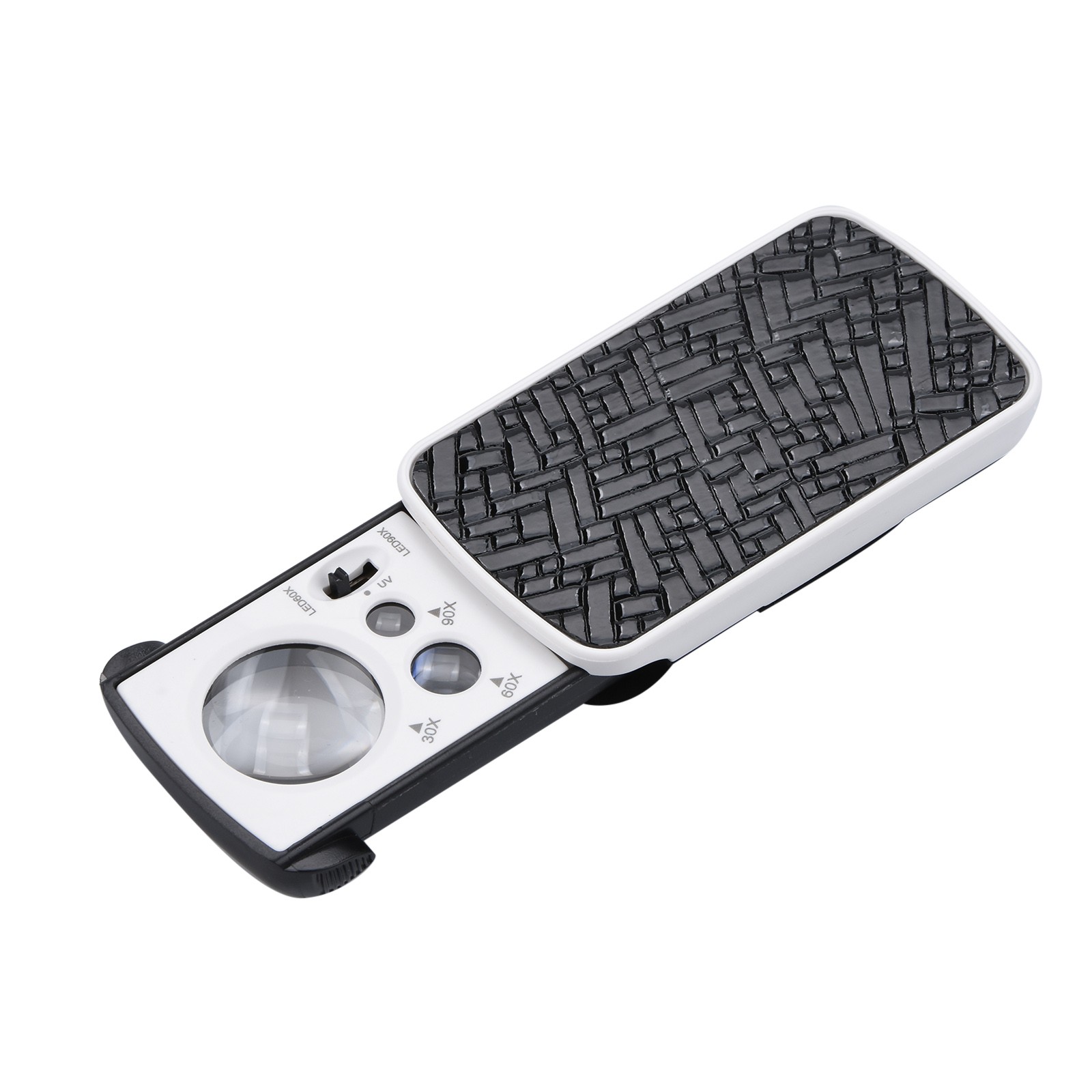 30X 60X 90X Portable Slide LED Light Jewelry Magnifying Glass Magnifier Loupe