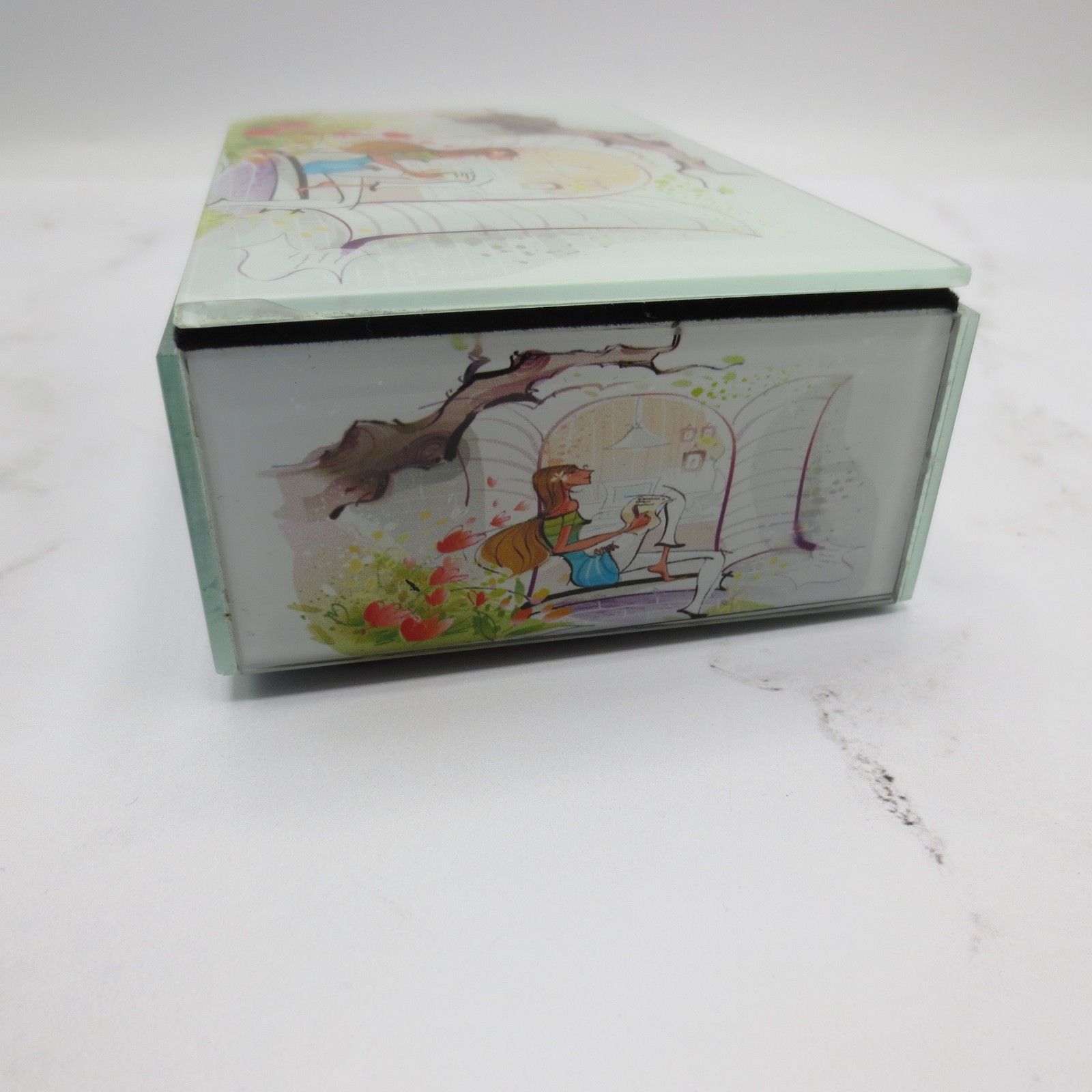 Glass Jewelry Box Contemporary Art On Top