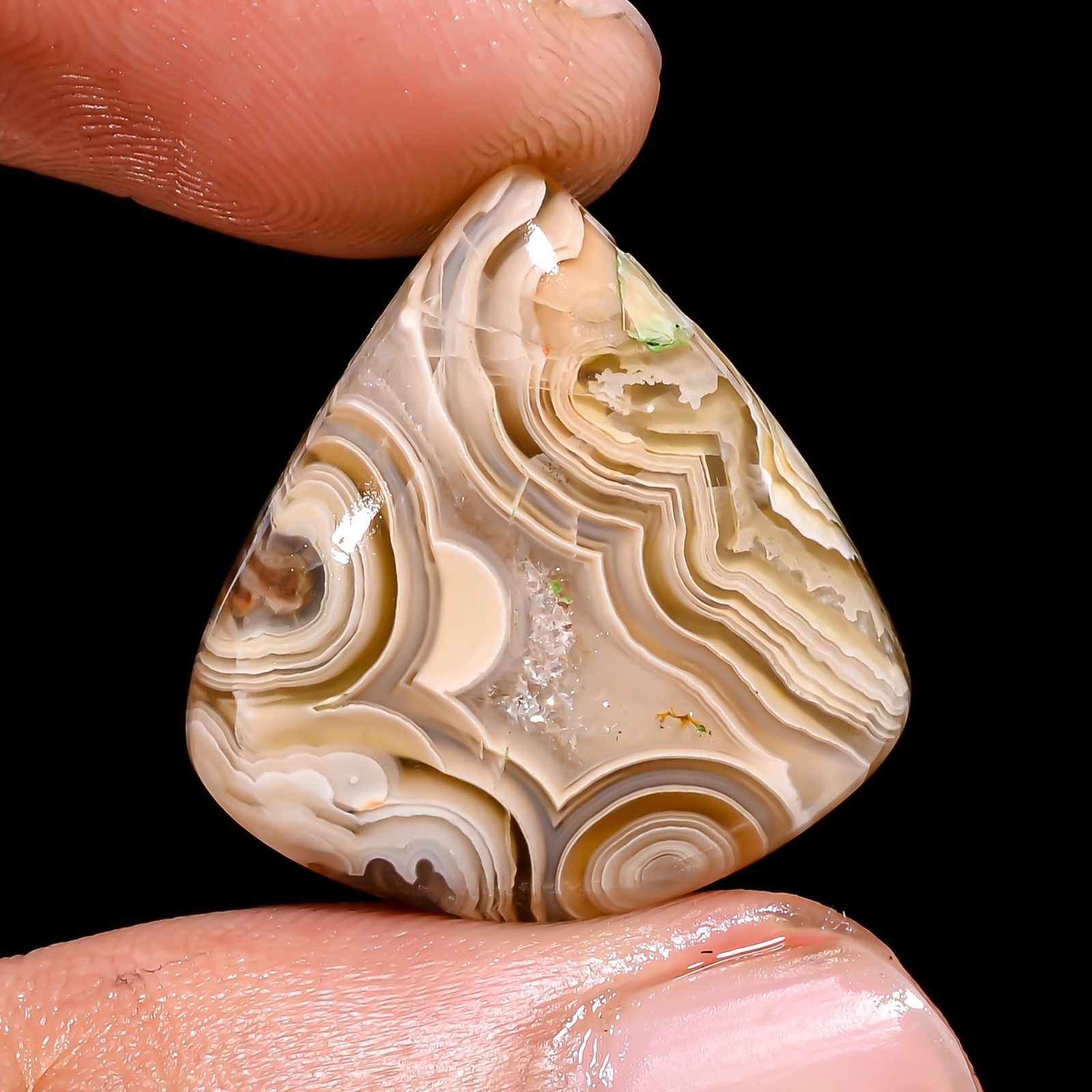 Natural Crazy Lace Agate Heart Shape Cabochon Loose Gemstone 22X21X5 MM 16 Cts.