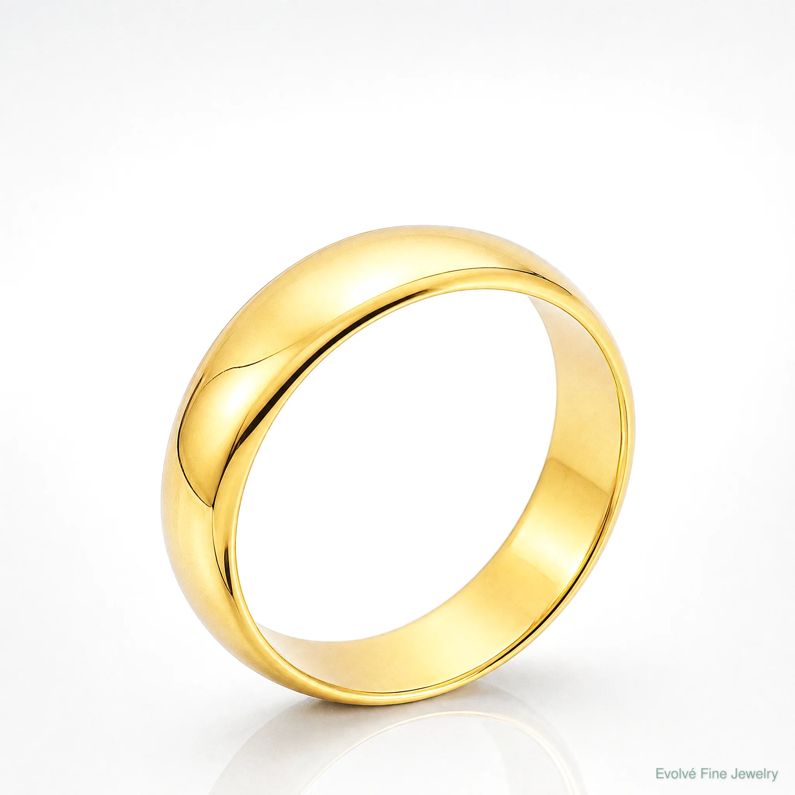 10K Yellow Gold 10KY 4mm LTW Half Round Band Size 10
