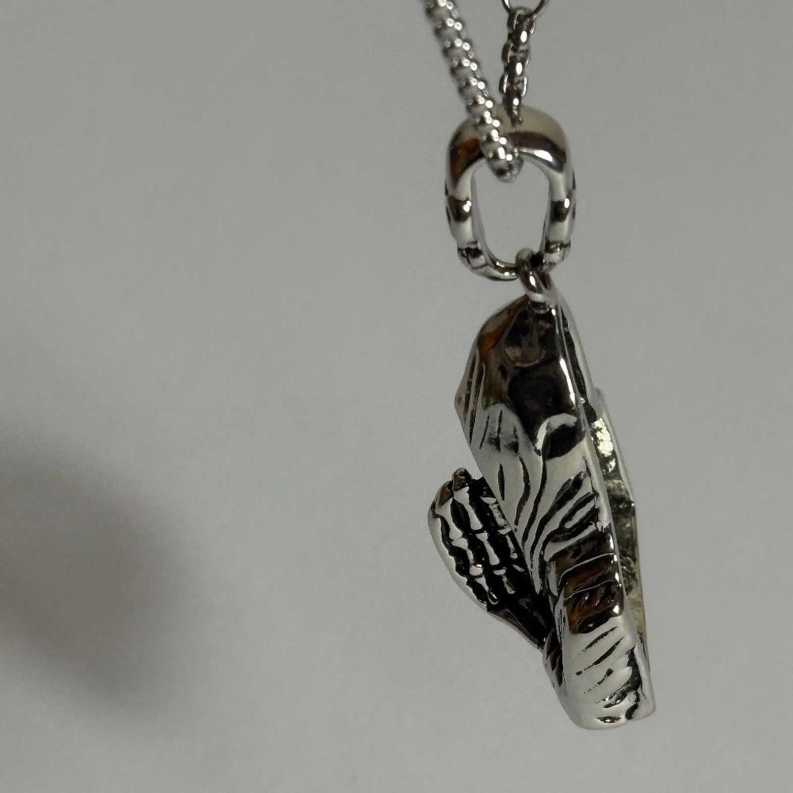 Grim Reaper Praying Hands Pendant Necklace 24″ Hell Demon Skull Death God
