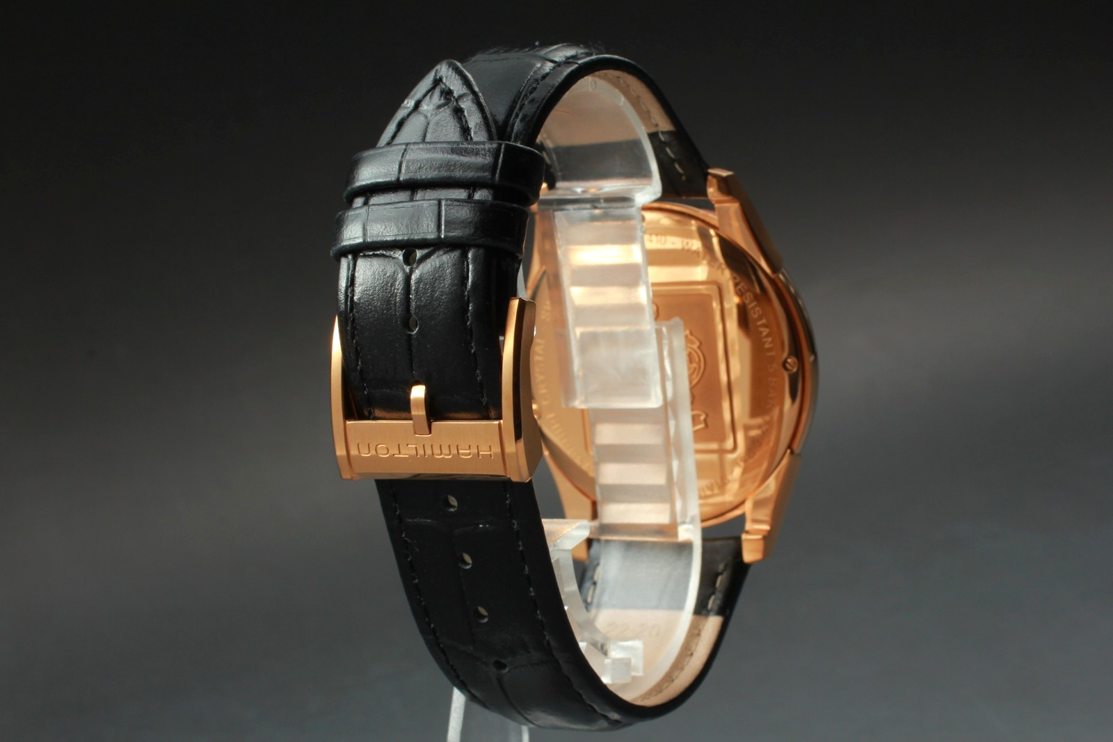 [MINT] Hamilton Jazzmaster H385410 42mm Gray Dial Date Gold Quartz Men’s Watch