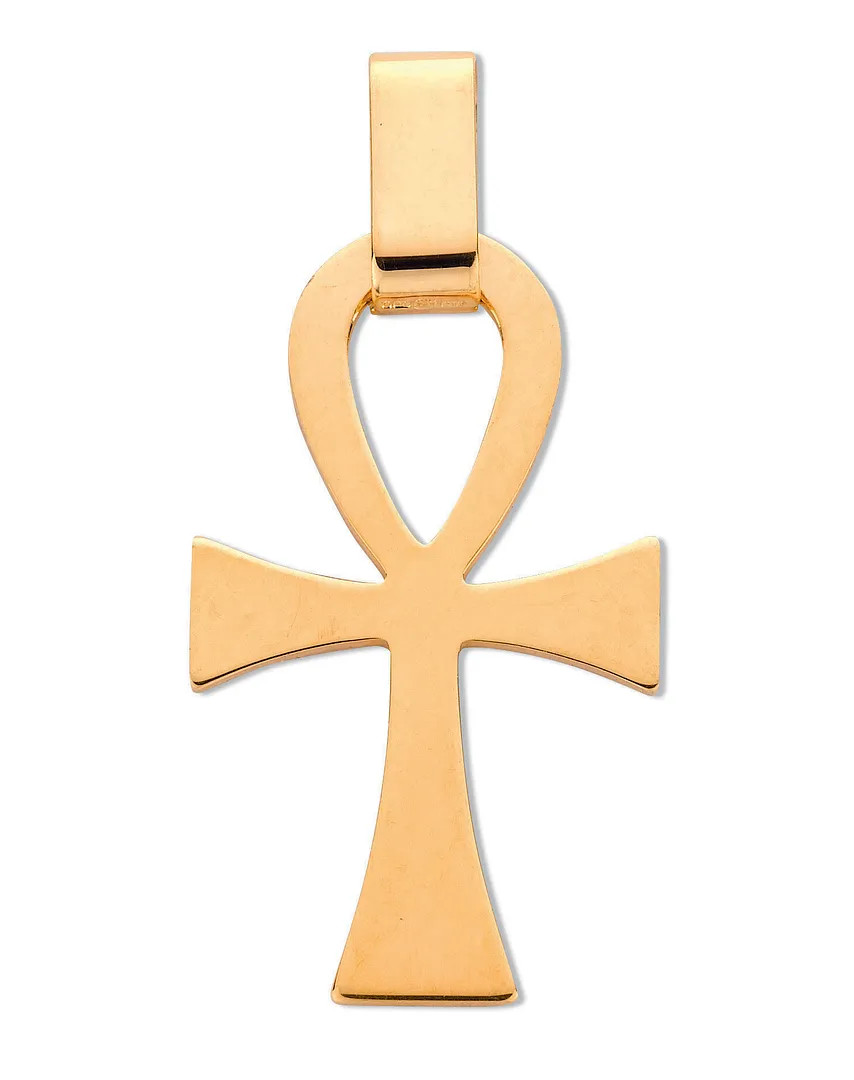 Ankh Cross Pendant 9ct Yellow Gold Key of Life Womens Jewellery