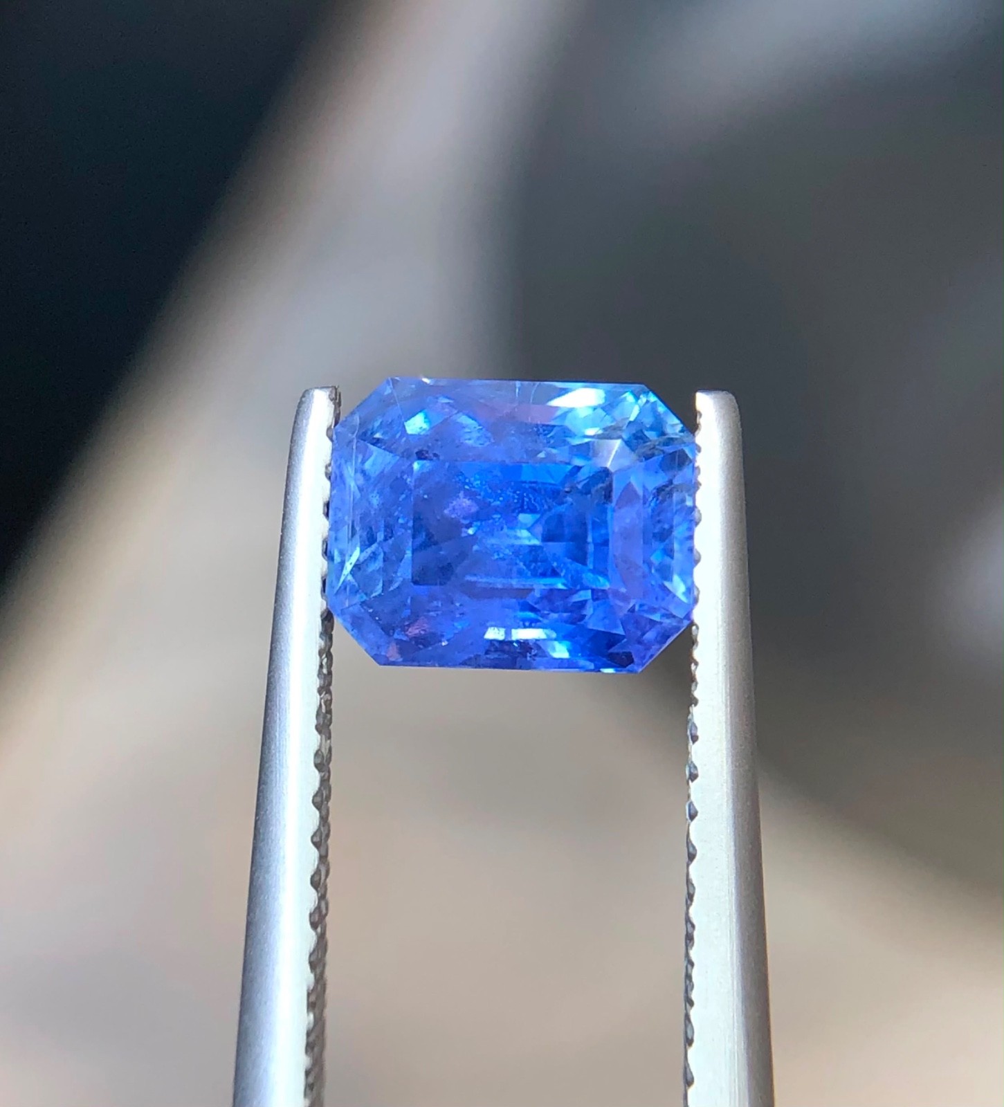 Natural Blue Sapphire 3.17 Ct Octagonal Step Cut NTE ICA GemLab