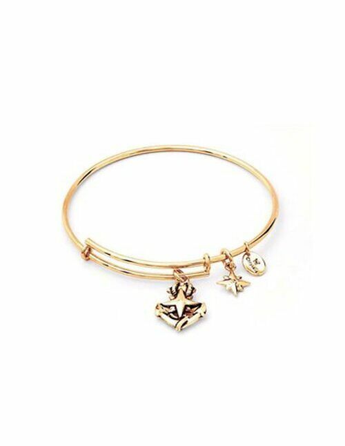 Chrysalis North Star Brass Gold Plated Expandable Bangle CRBT1809GP