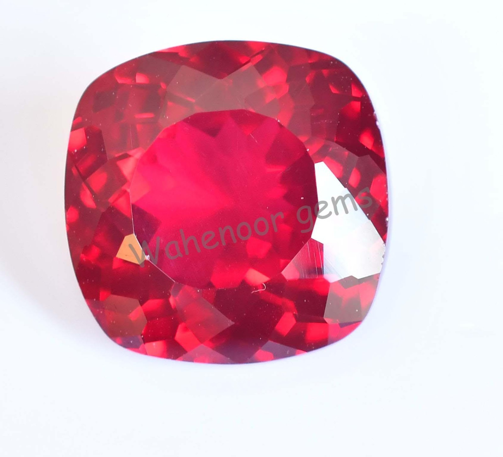 20.00 Ct Natural Blood Red Ruby Cushion Certified Mozambique Stunning Gemstone