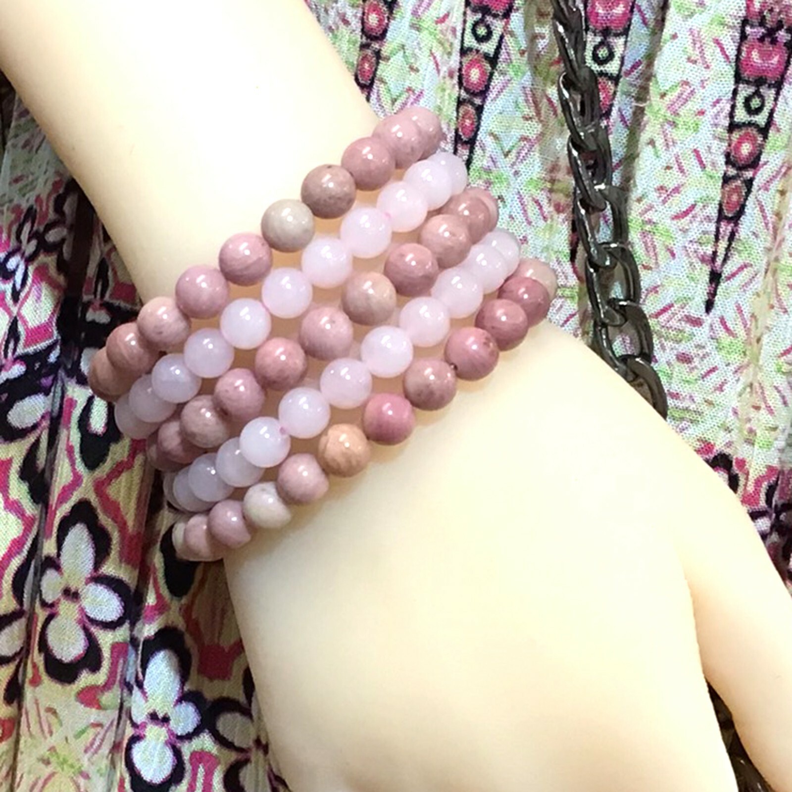 4mm Handmade Round Beaded Bracelet Stretch Healing Pristine Natural Gemstone Kid