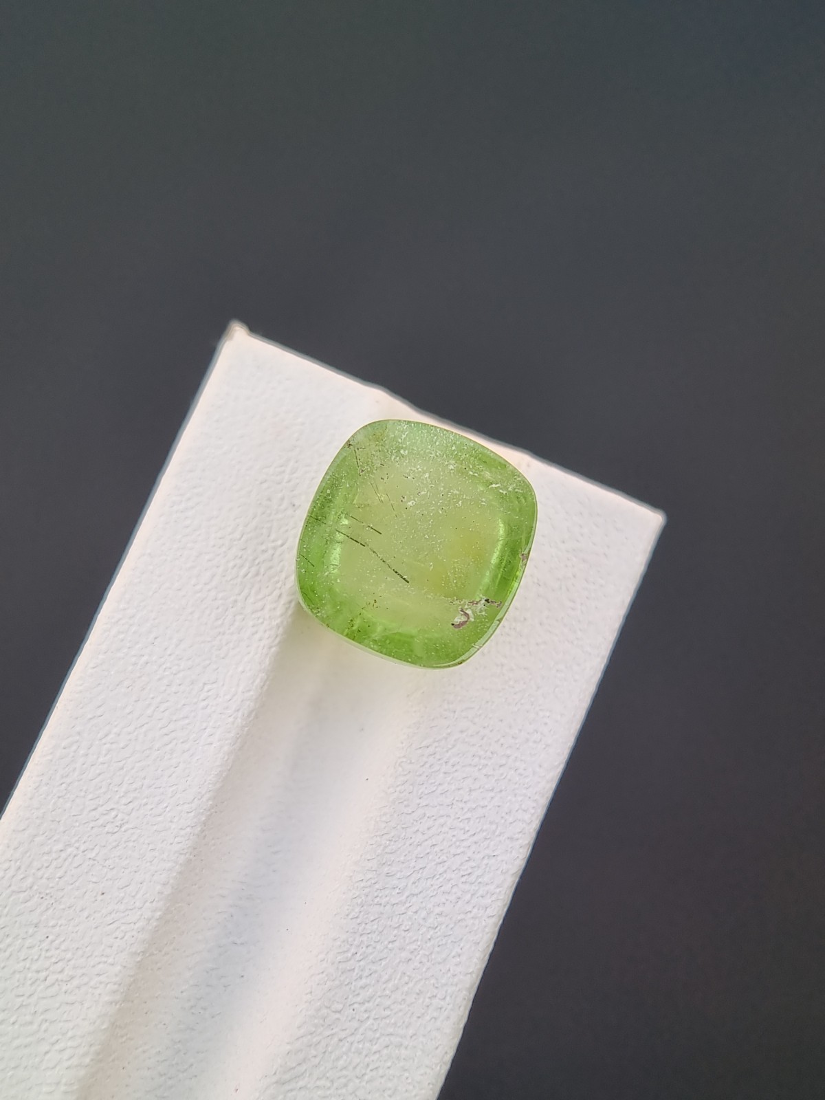 Natural Green Peridot Cushion Cabochon 11.70 Ct | Pakistan Origin | Gemstone
