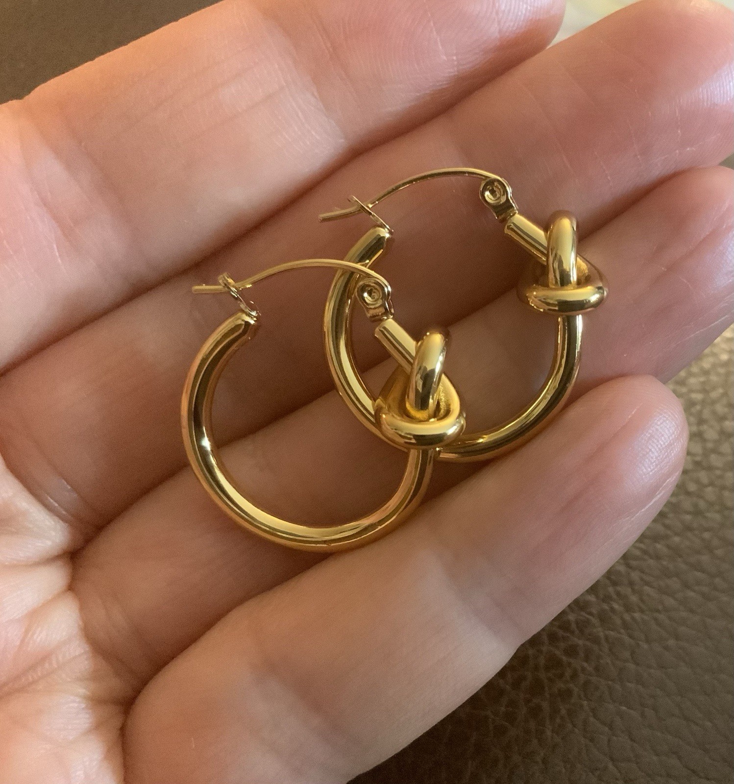 Knot Hoop Earrings Missoma Boho Geometric Chunky Minimalist Statement Y2K