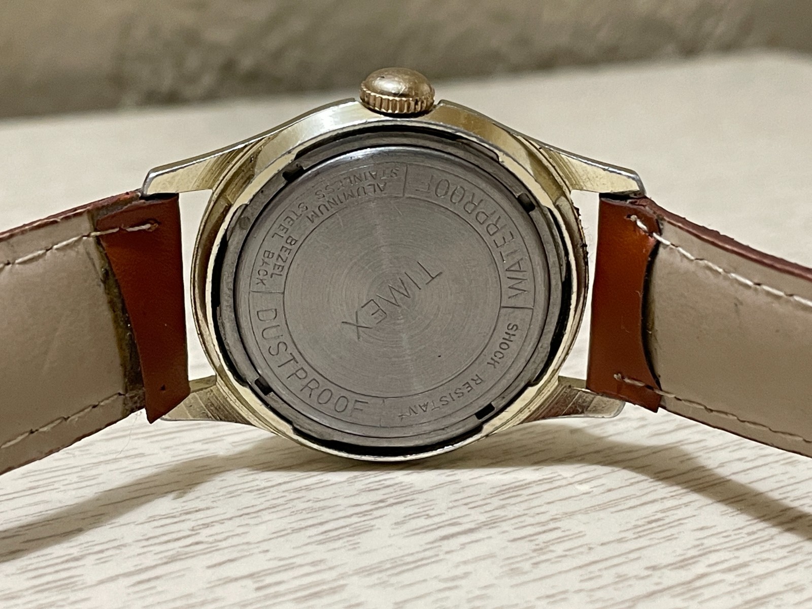 Rare Gold Salesman Sample Demonstrator Timex Marlin Men’s 34mm Wrist Watch