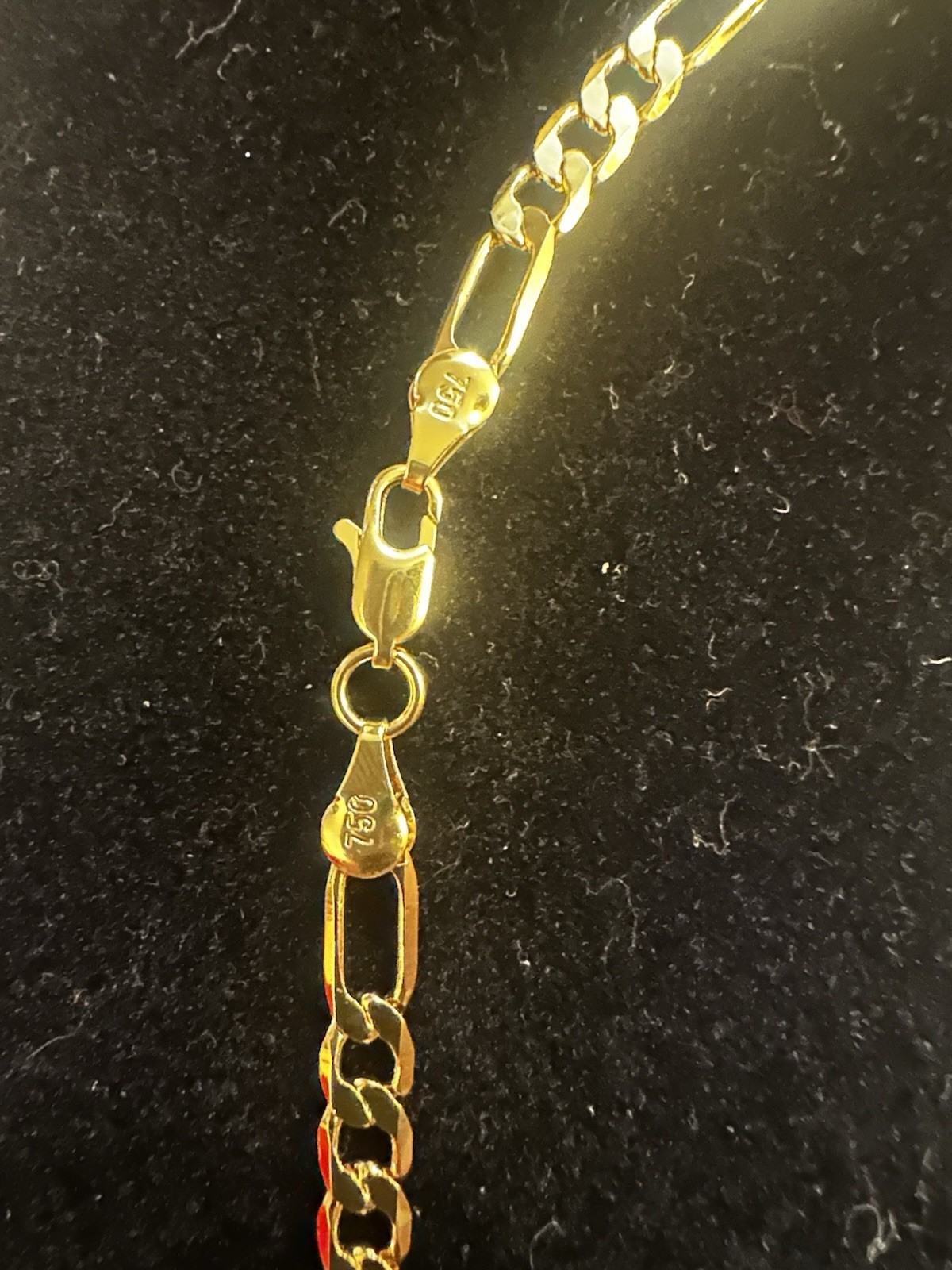 LUXE Italian 18k Gold Filled Figaro Link 5mm Chain 22” Mens Teens Unisex Gift