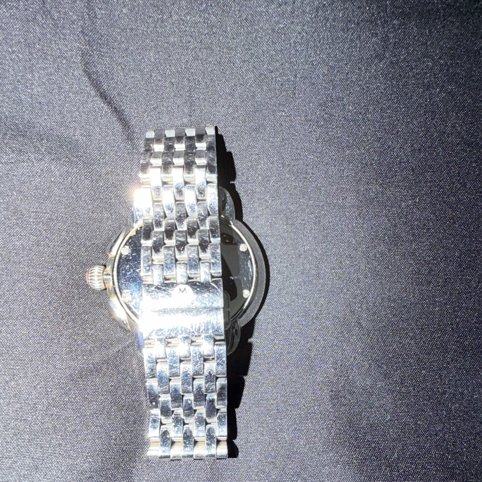 MICHELE Diamond Women’s Swiss Quartz Date Diamond Bezel Watch w/ Box