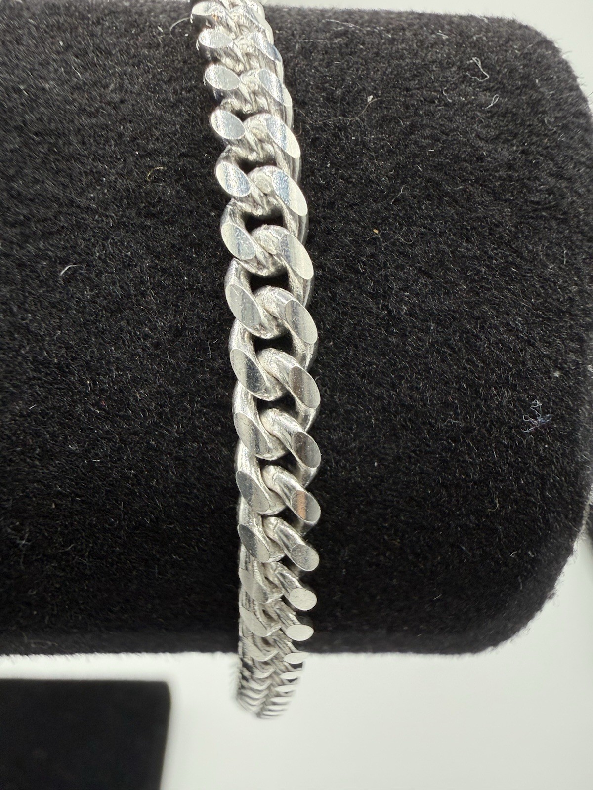 Solid Sterling Silver Italy 925 Miami Cuban Bracelet 4mm 7.5” Long