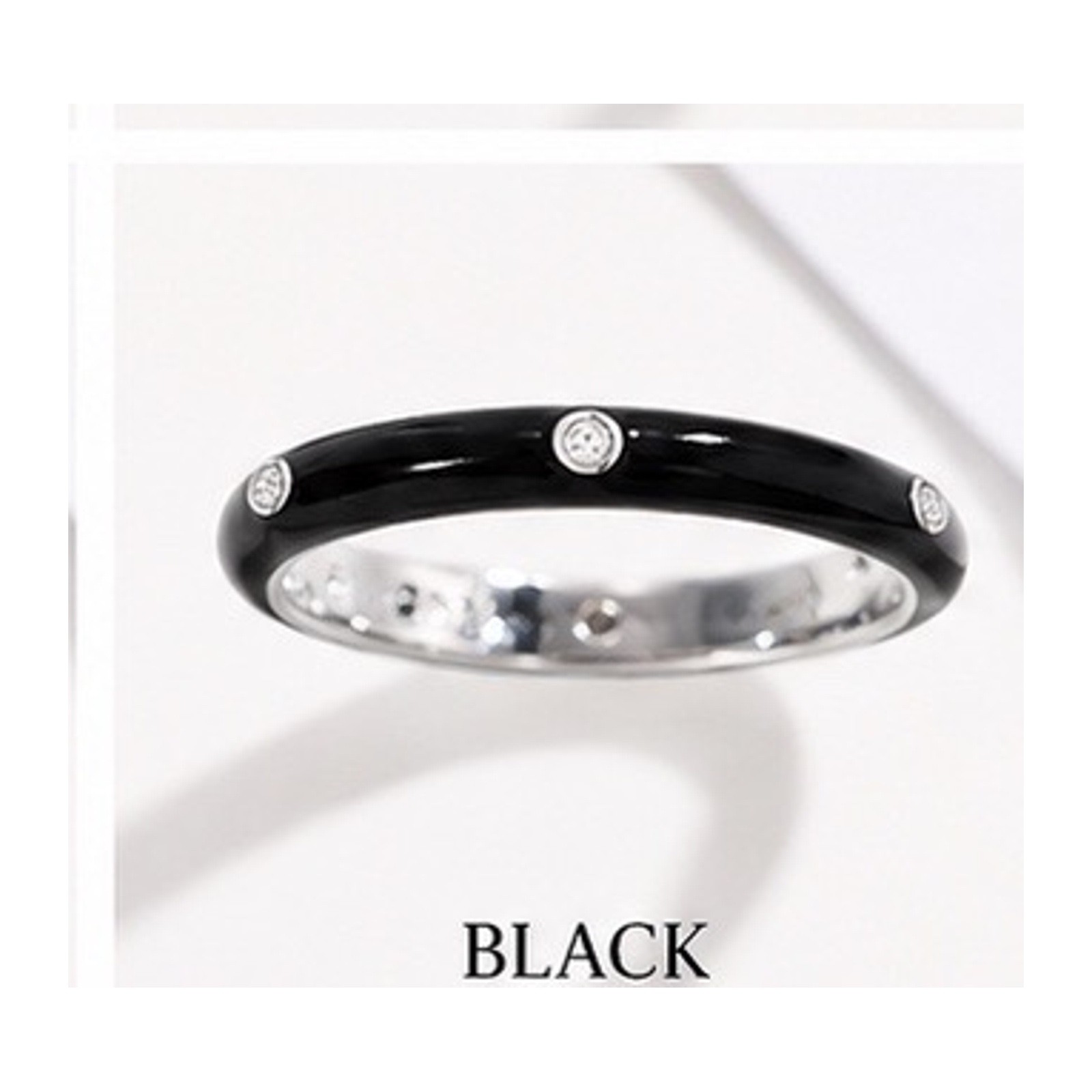 Stackable Enamel Ring with Stone Colorful Womens Fashion Ring Teens Gift Color