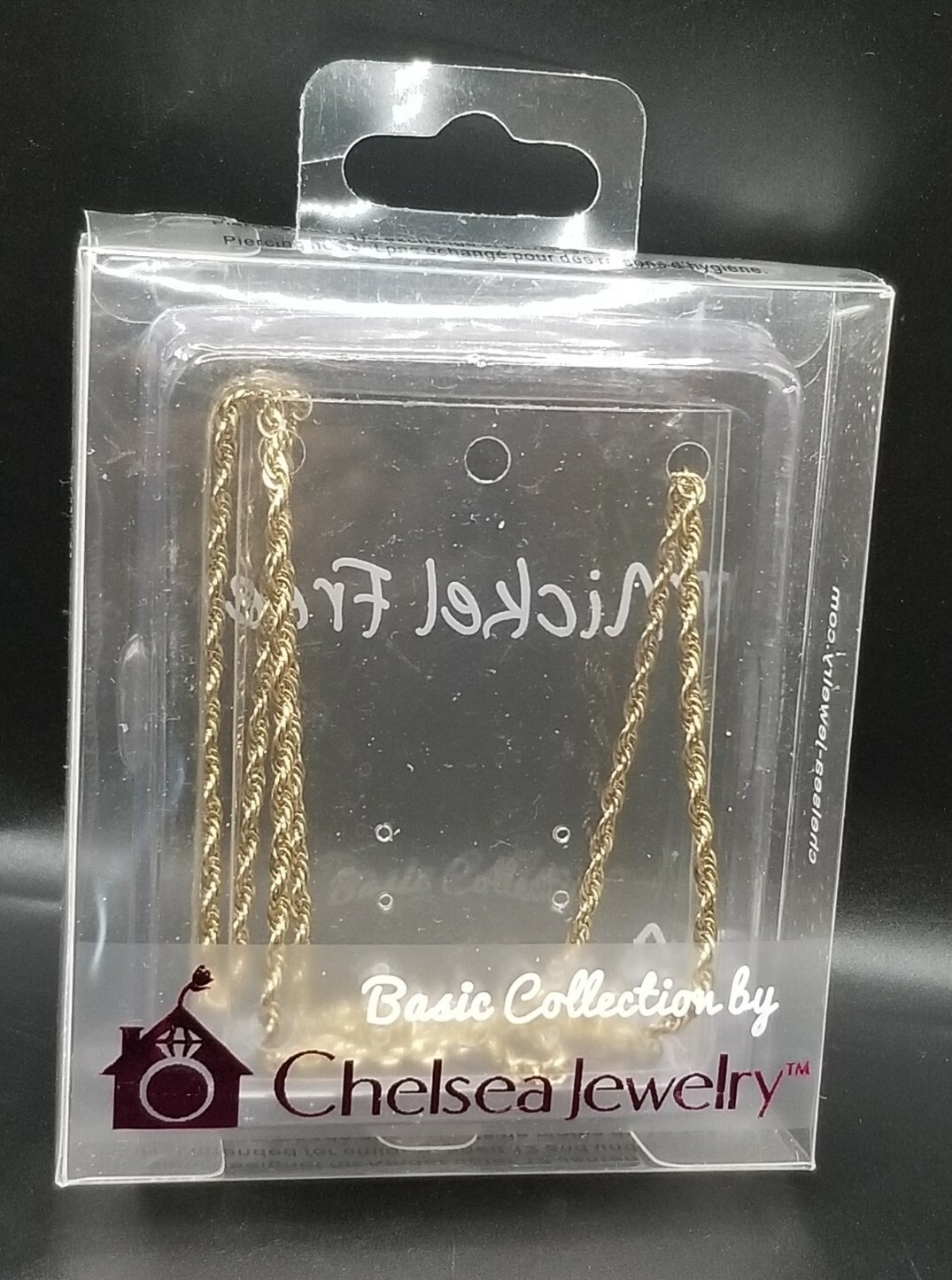 Goldtone 18″ Rope Chain Basic Collection By Chelsea Jewelry Nickel Free